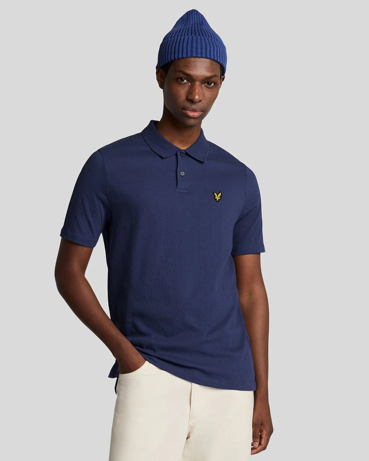 Crepe Polo Shirt Lyle & Scott - Deep Indigo