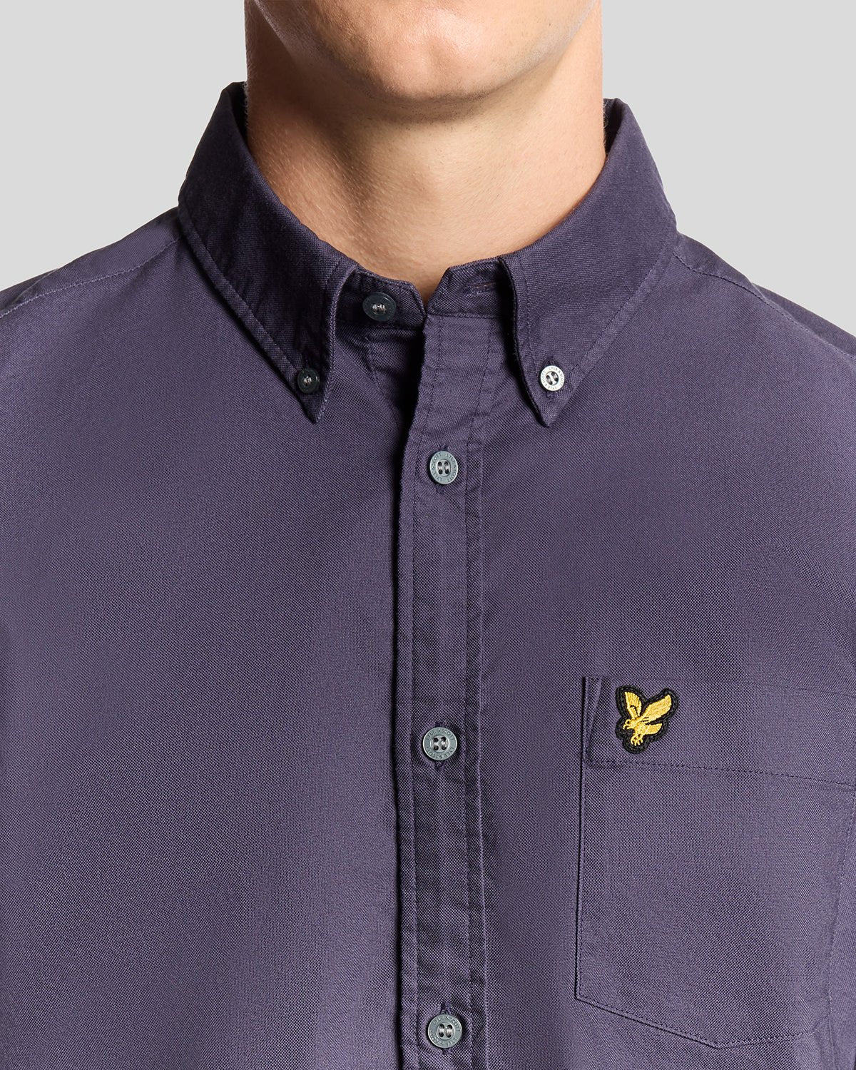 Plain Oxford Shirt Lyle & Scott AW25 - Graystone