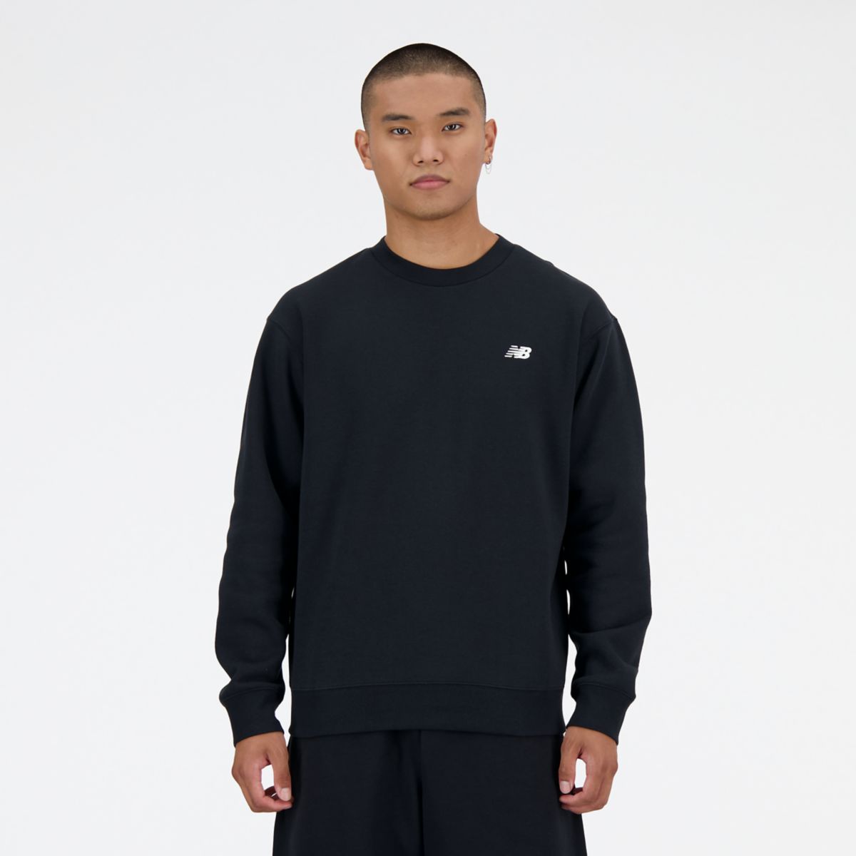 New Balance Fleece Crew felpa nera - foto 1