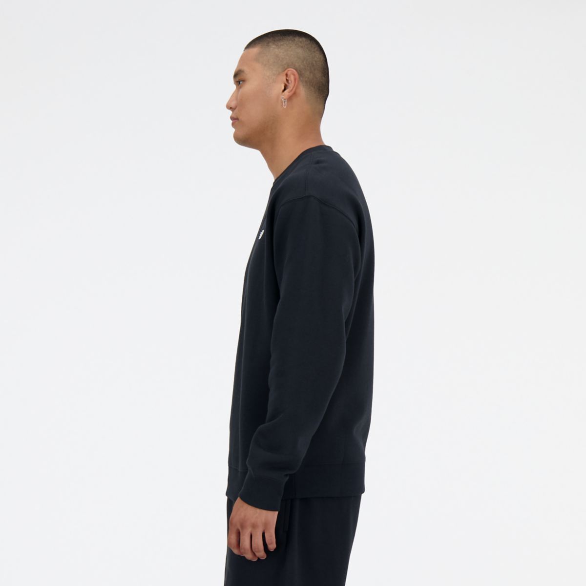 New Balance Fleece Crew felpa nera - foto 2