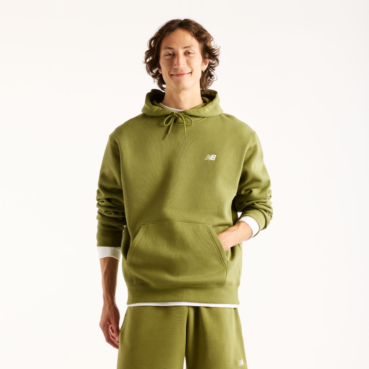 New Balance Fleece Hoodie verde - foto 1
