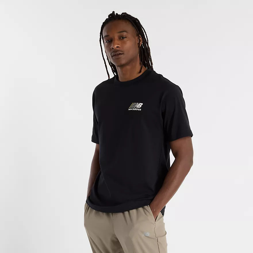 Athletics Multi Color Logo T-Shirt New Balance - Black