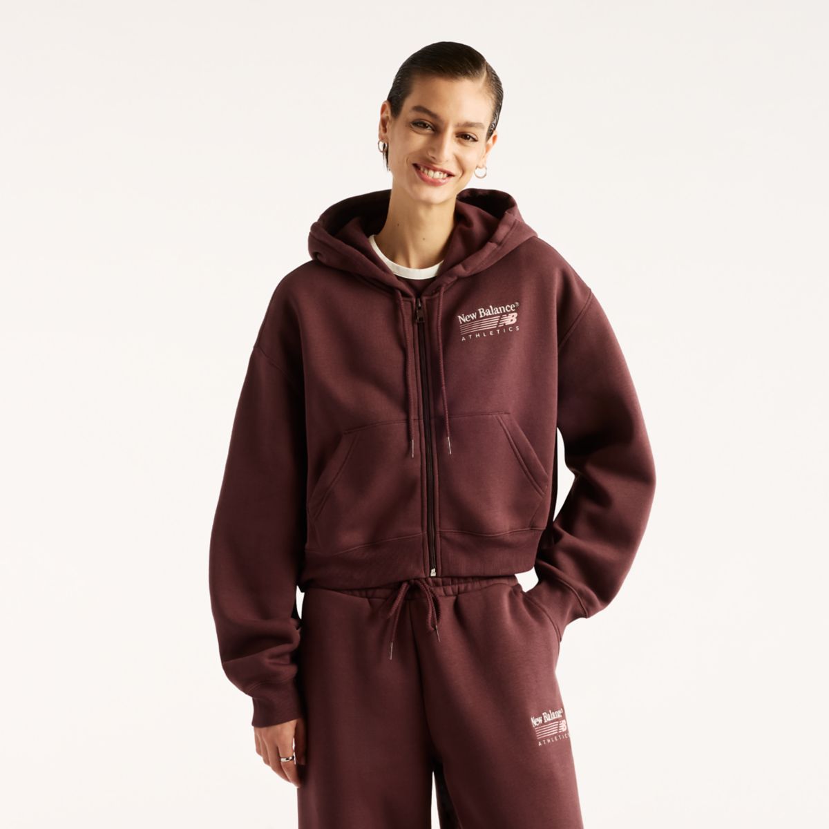 New Balance Trackside Full Zip donna cherry - foto 1