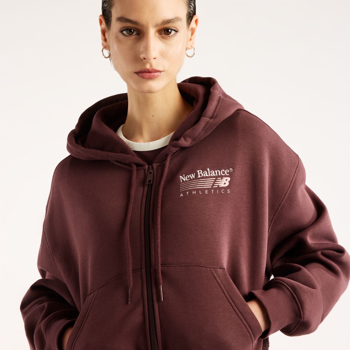New Balance Trackside Full Zip donna cherry - foto 3
