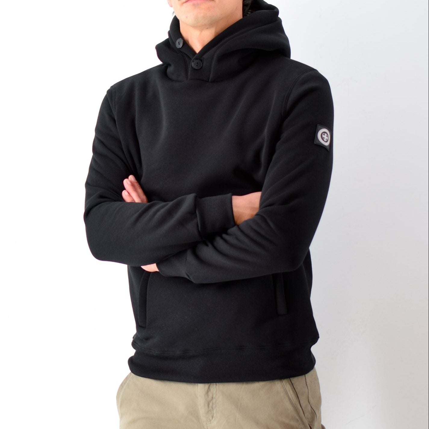 Urban Ghost Hoodie 002 Three-Stroke AW25 - Black