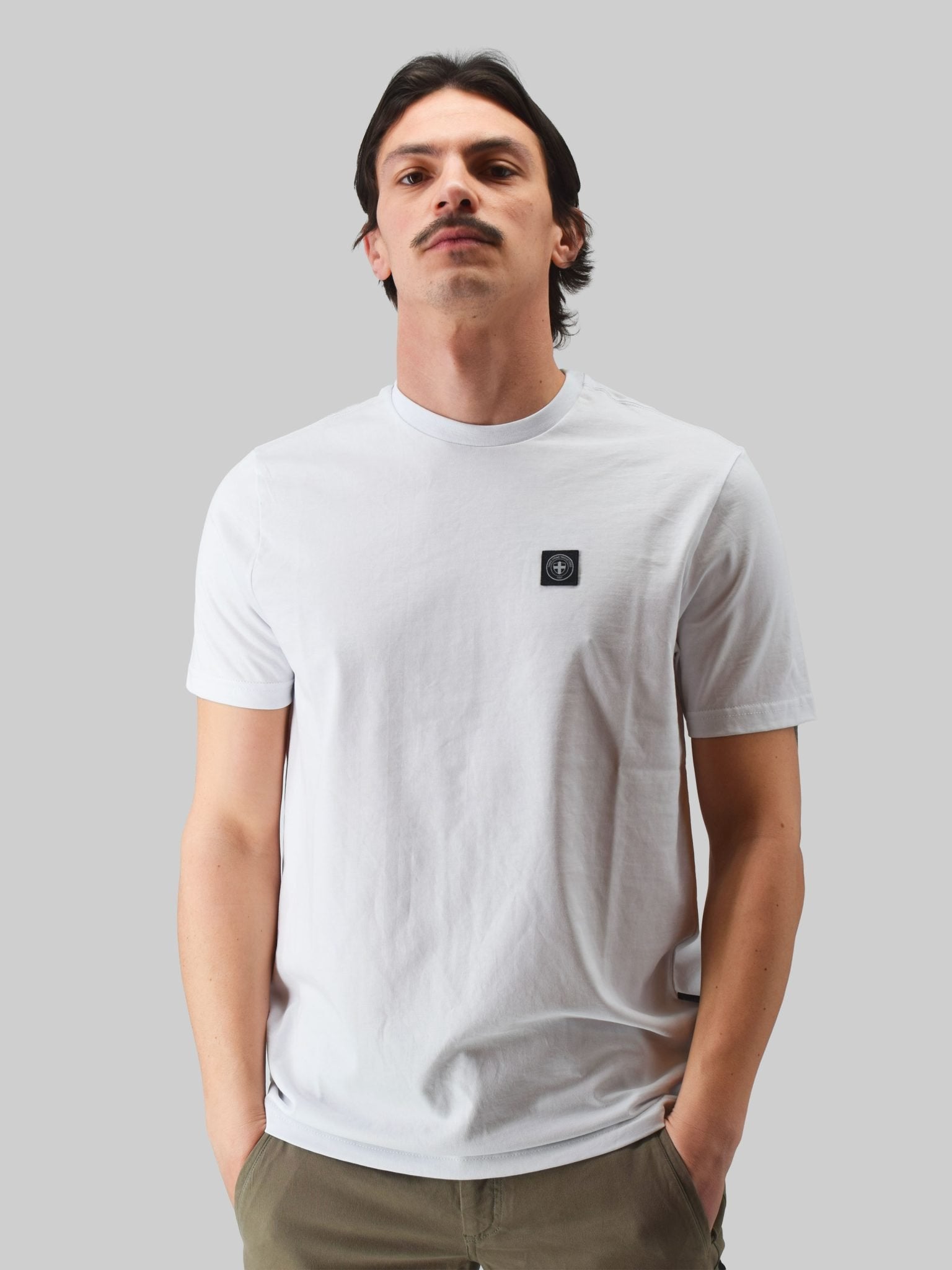 010 SS26 Minimum T-Shirt Three Stroke - White