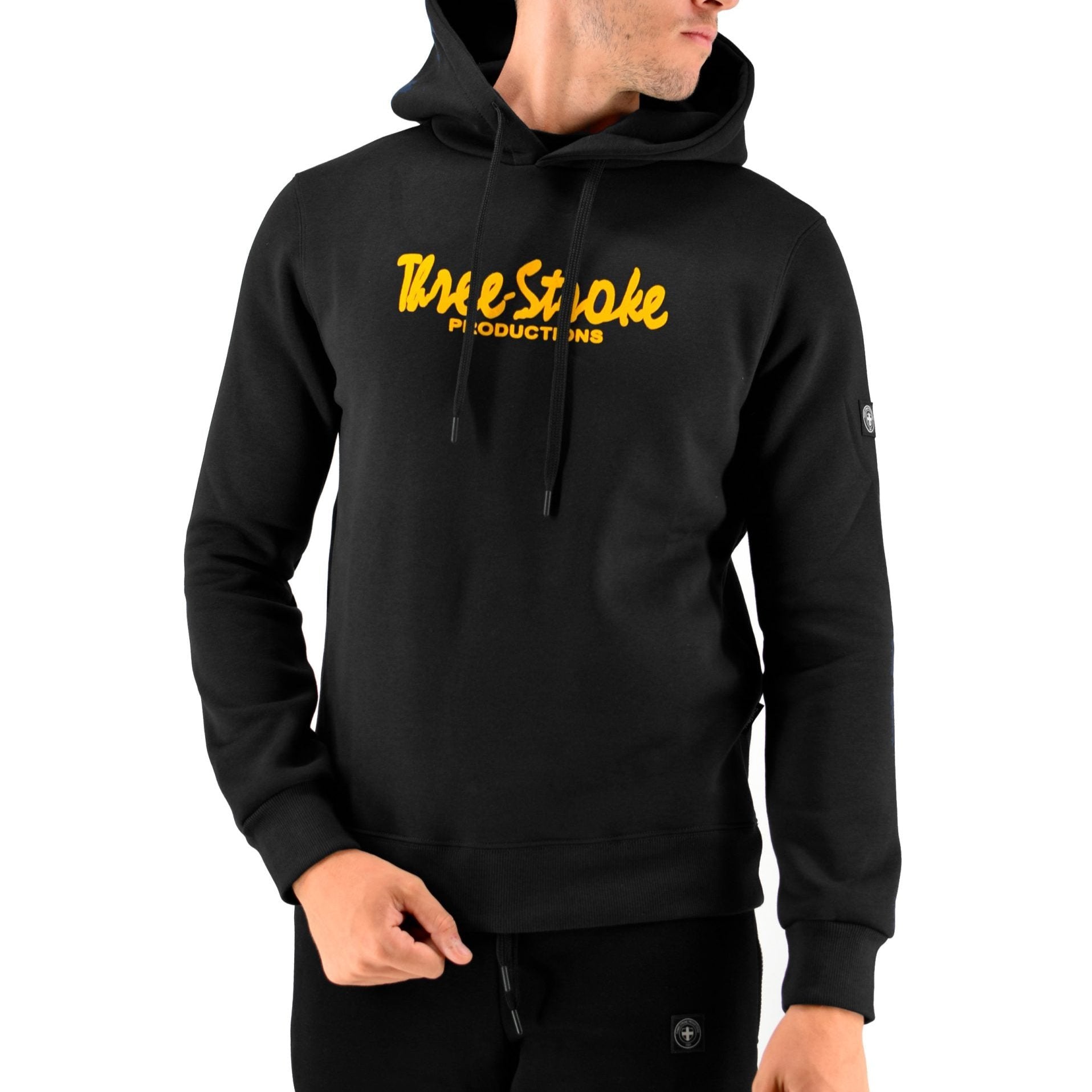 The Classic Hoodie Sweat. 008 AW24 Three-Stroke - Black