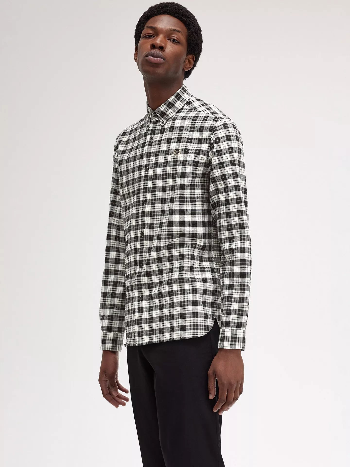 FP Tartan Oxford Shirt Fred Perry - Ecru