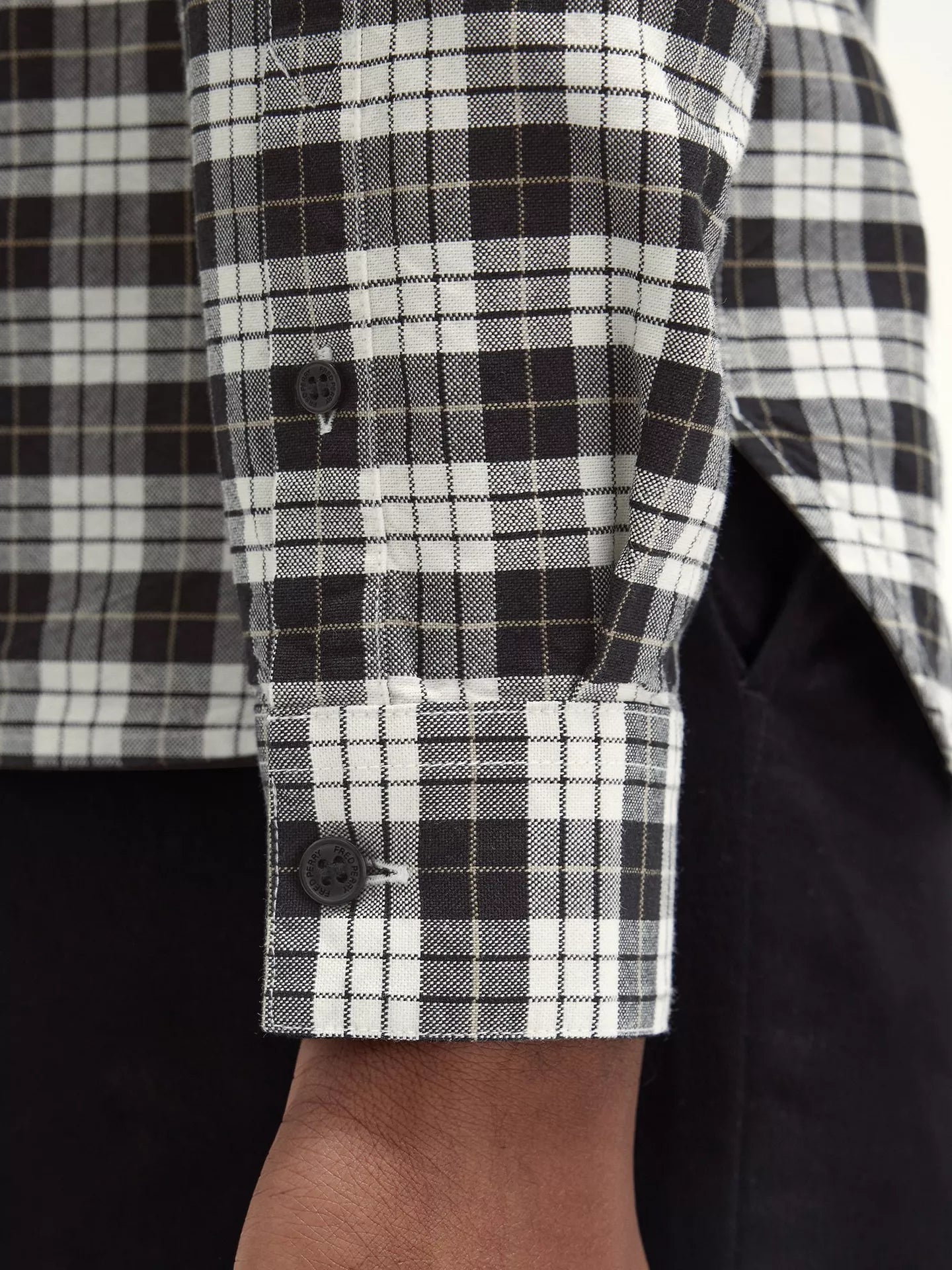 FP Tartan Oxford Shirt Fred Perry - Ecru