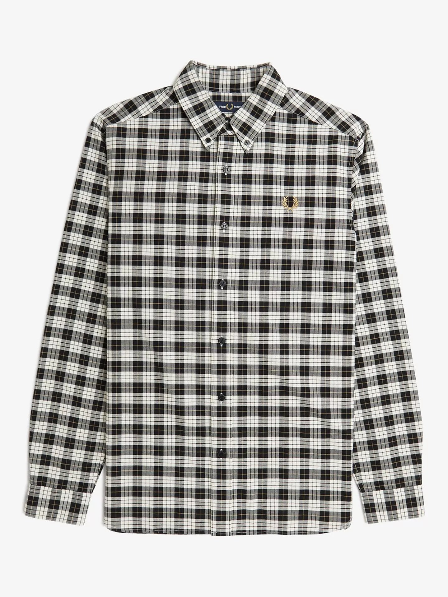 FP Tartan Oxford Shirt Fred Perry - Ecru