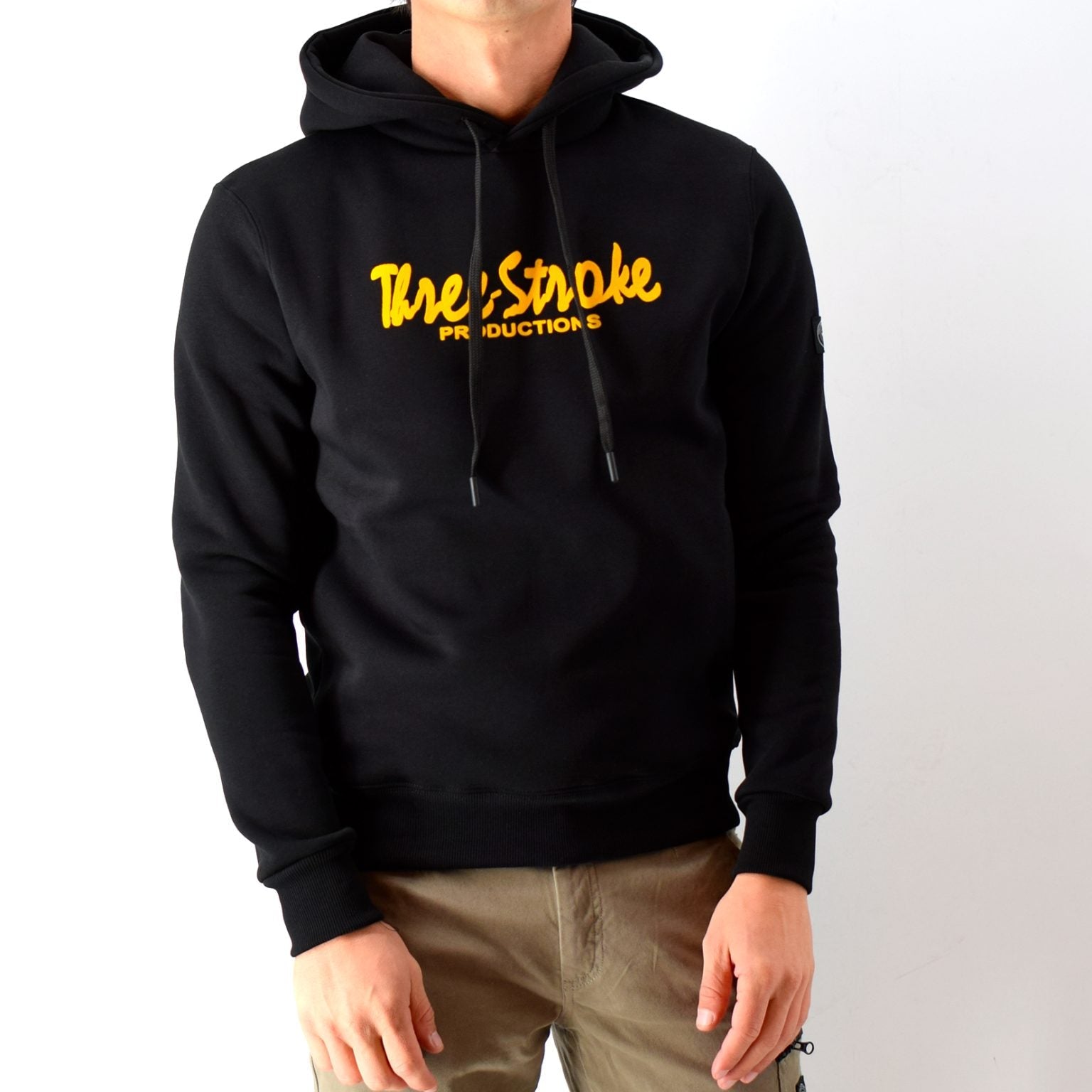 The Classic Hoodie 010 Three-Stroke AW25 - Black