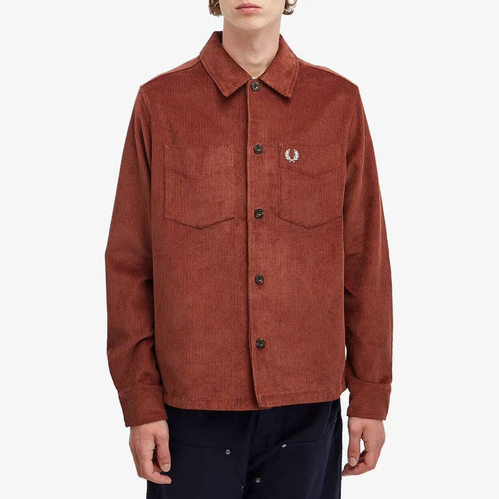 FP Corduroy Overshirt Fred Perry - Whisky Brown