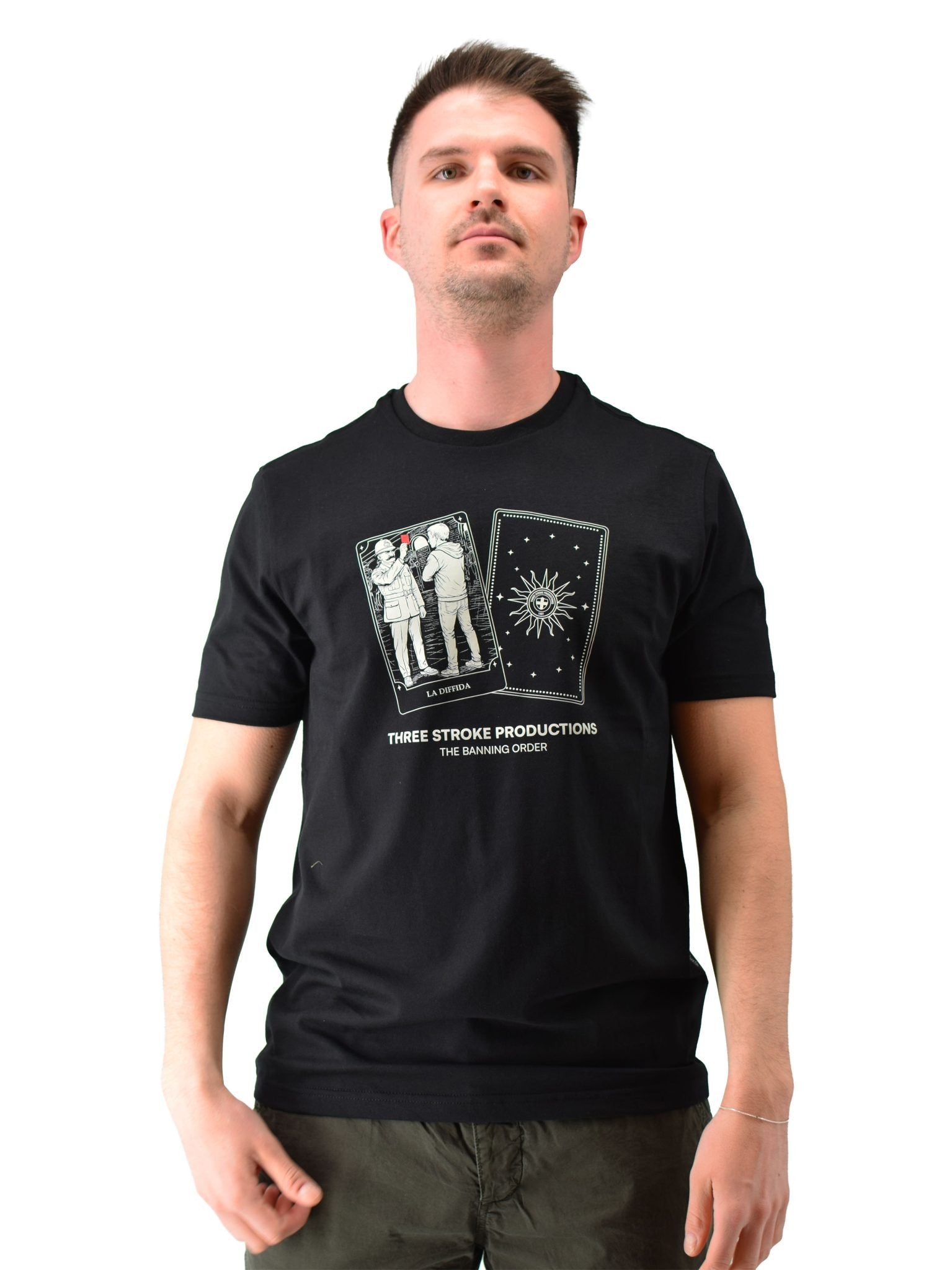 047 SS26 The Banning Order T-Shirt Three Stroke - Black