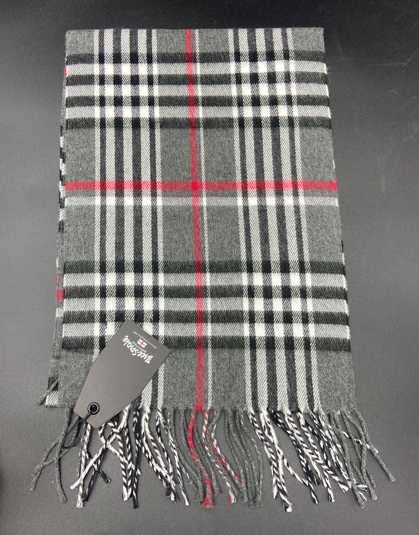 Vidar Scarf 043 AW24 Three Stroke - Grey