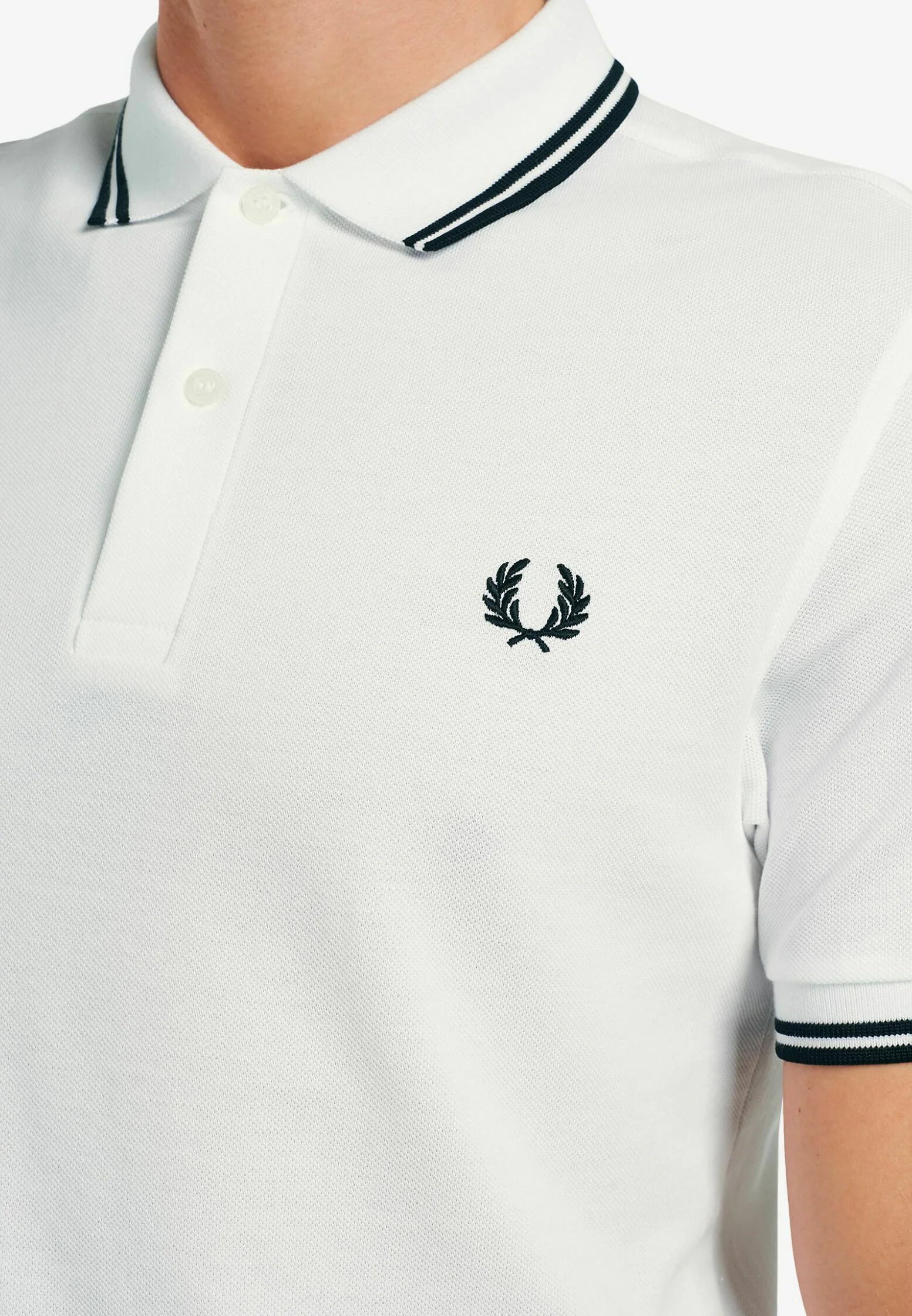 FP Twin Tipped Fred Perry Polo Shirt - White