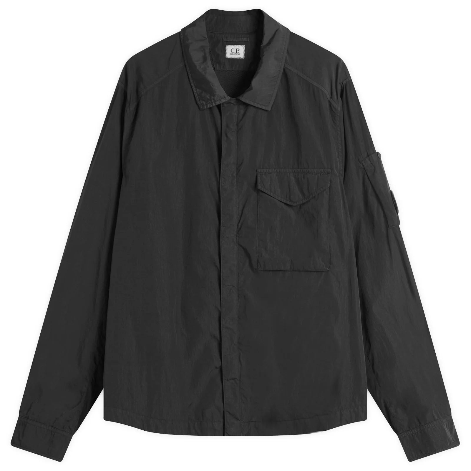 Chrome-R Zipped Lens Overshirt C.P. Company - Black
