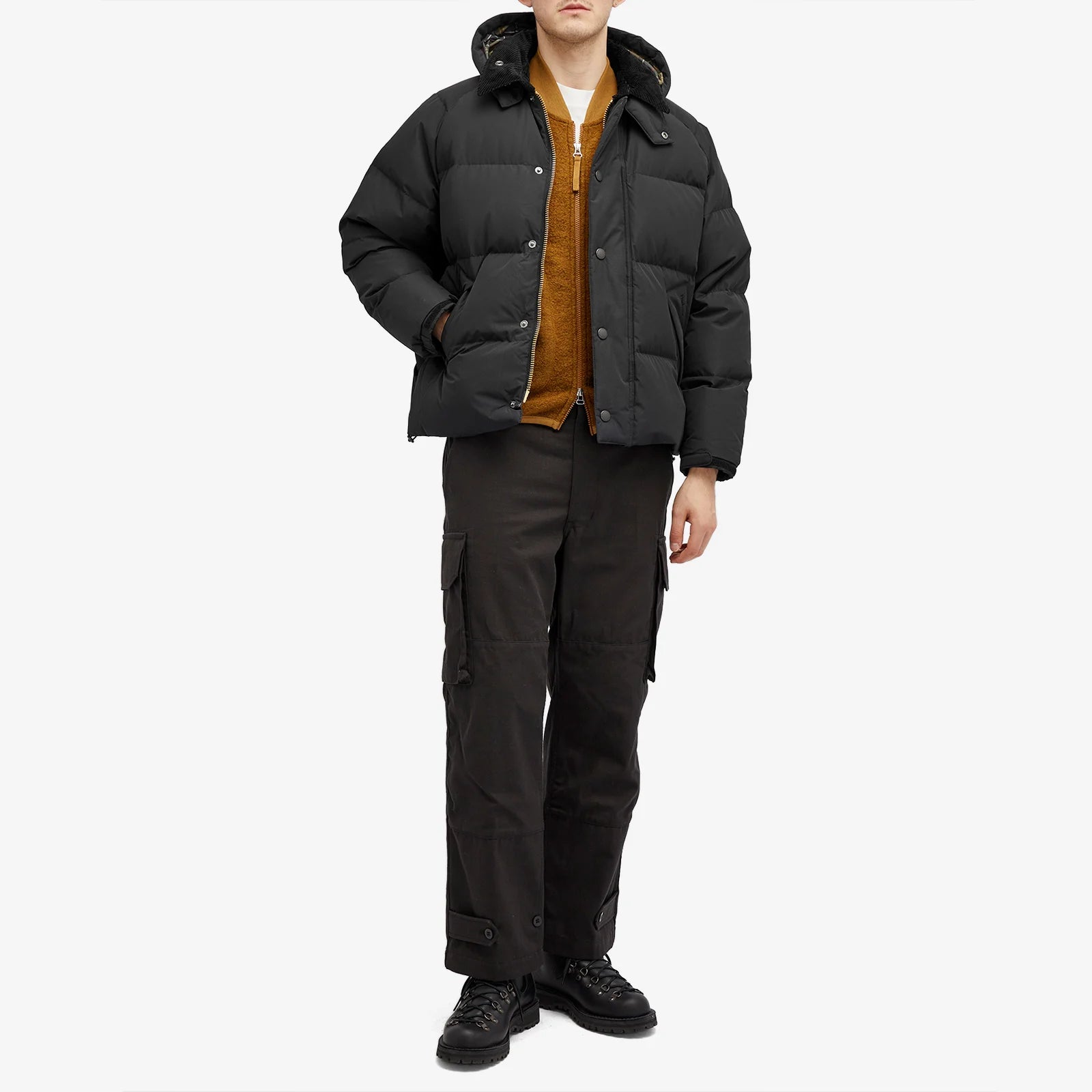 Oversized Transport Puffer Jacket Barbour AW25 - BLACK