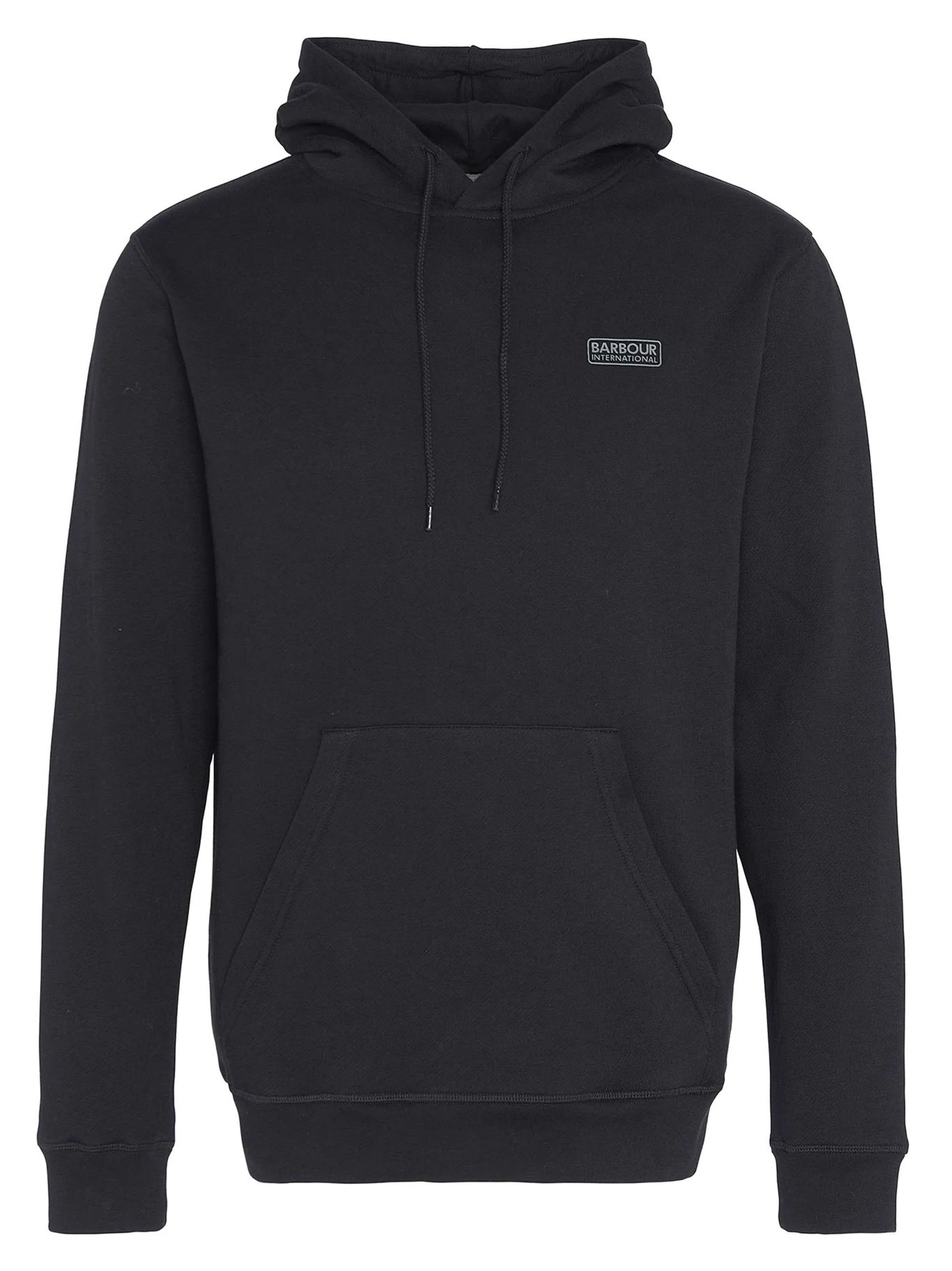Small Logo Hoodie AW25 Barbour International - Black / Pewter