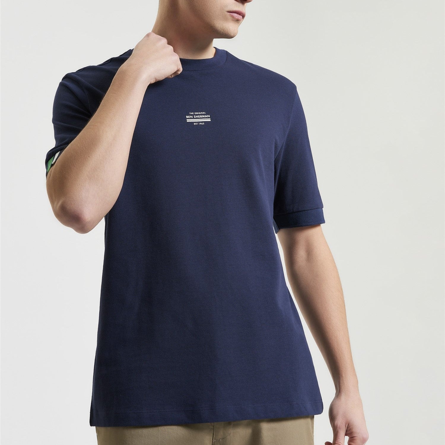 Tipped Pique Tee Ben Sherman - Dark Navy