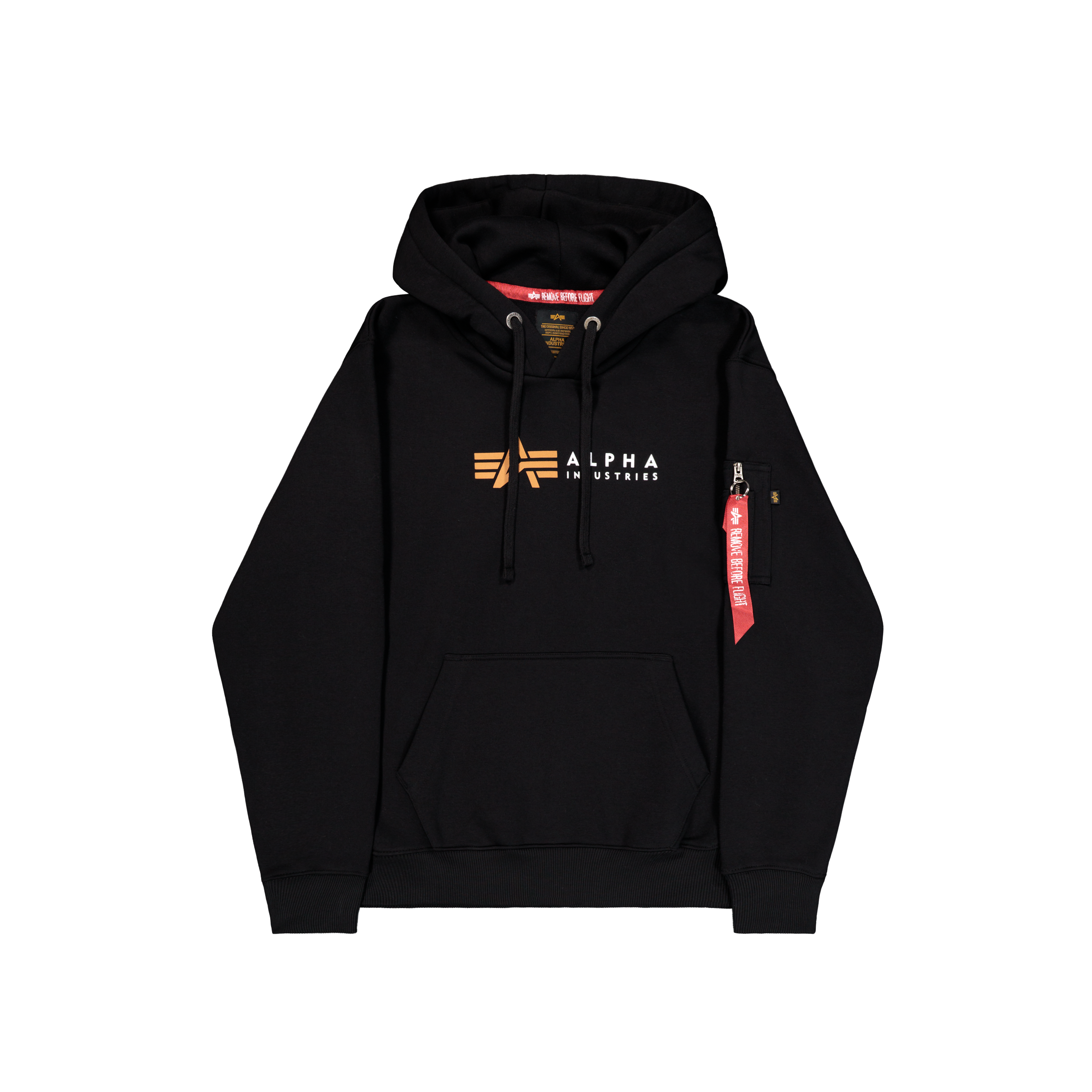 Alpha Label Hoodie Alpha Industries AW25 - Black