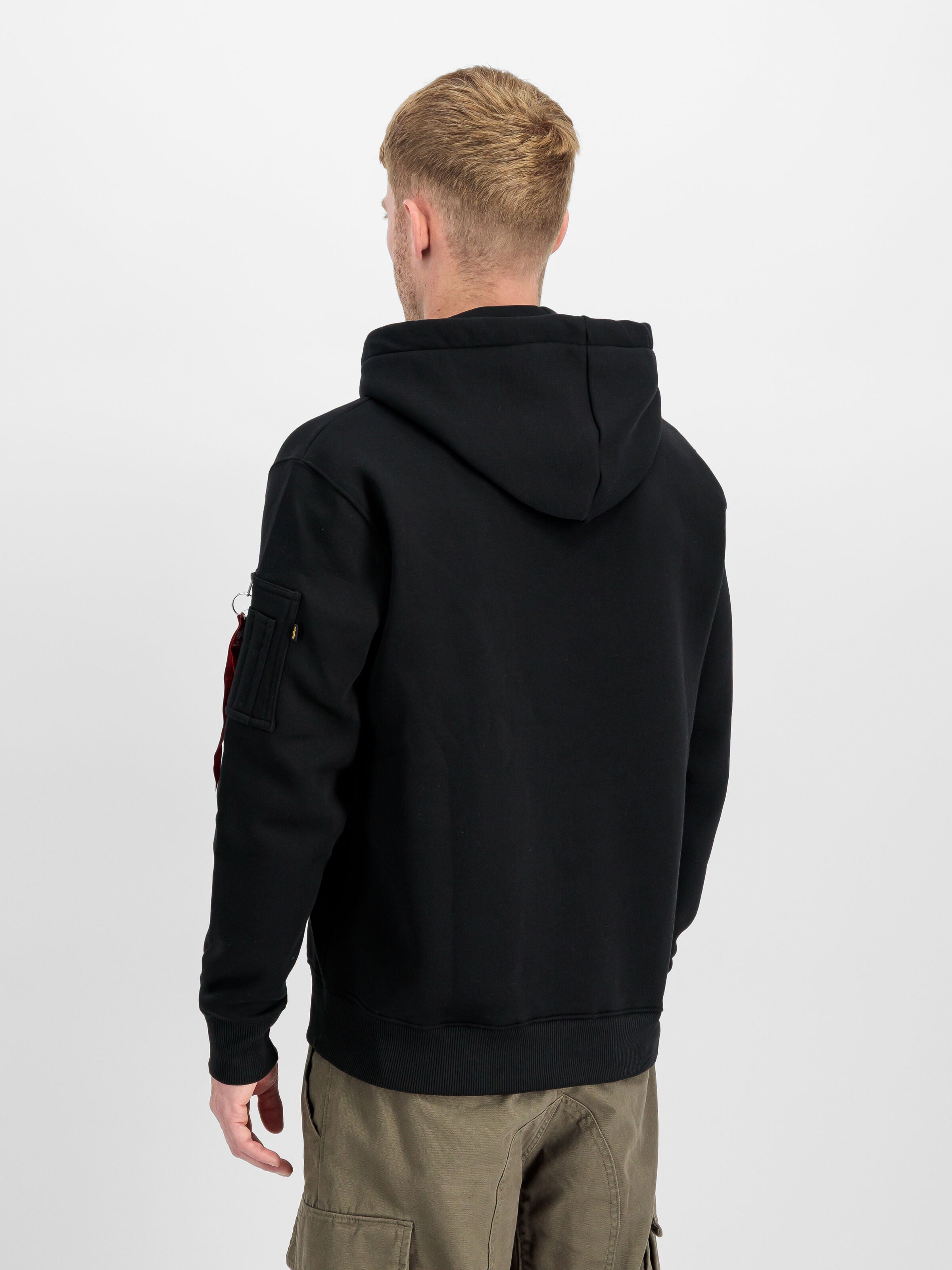 Alpha Label Hoodie Alpha Industries AW25 - Black