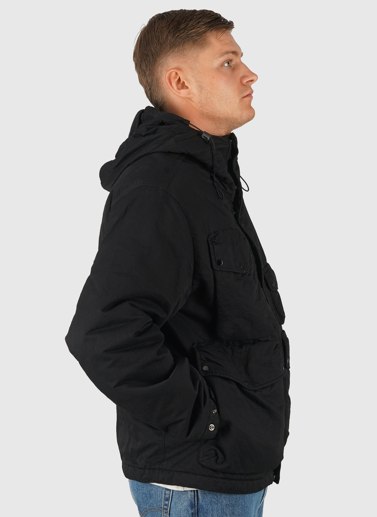 C.P. Company T-Flatt Padded Goggle Jacket Black dettaglio