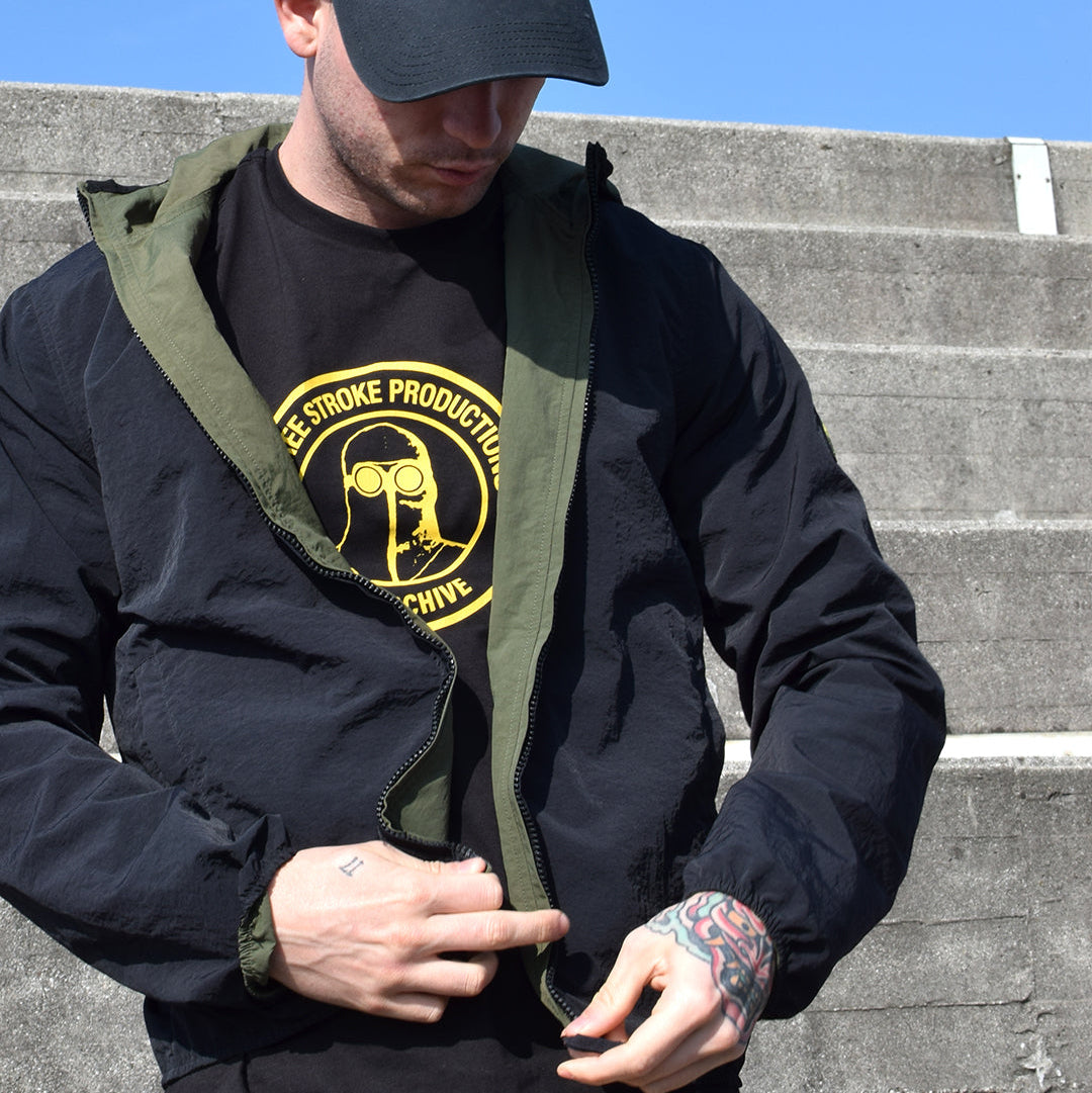 SS25 Janus Reversible Jacket Three Stroke - Black / Green