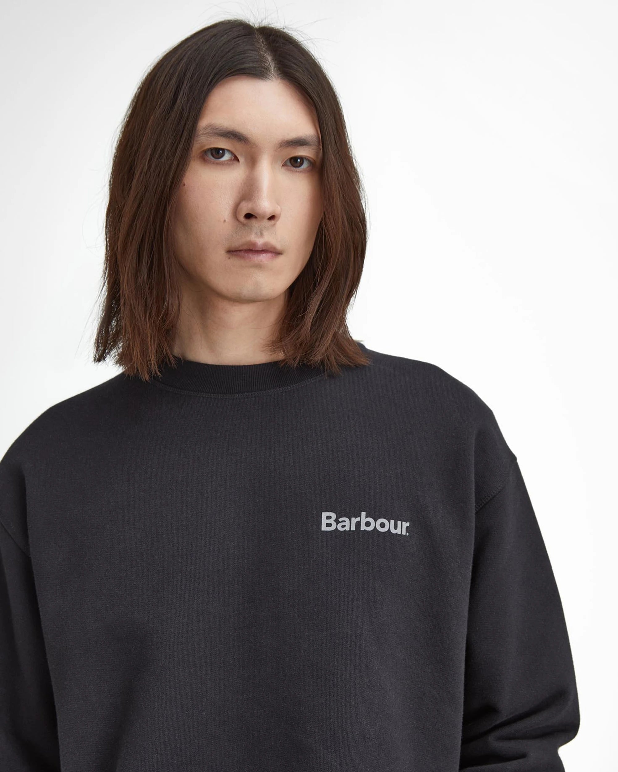 Brushed Oversized Crew Neck Nicholas - Black