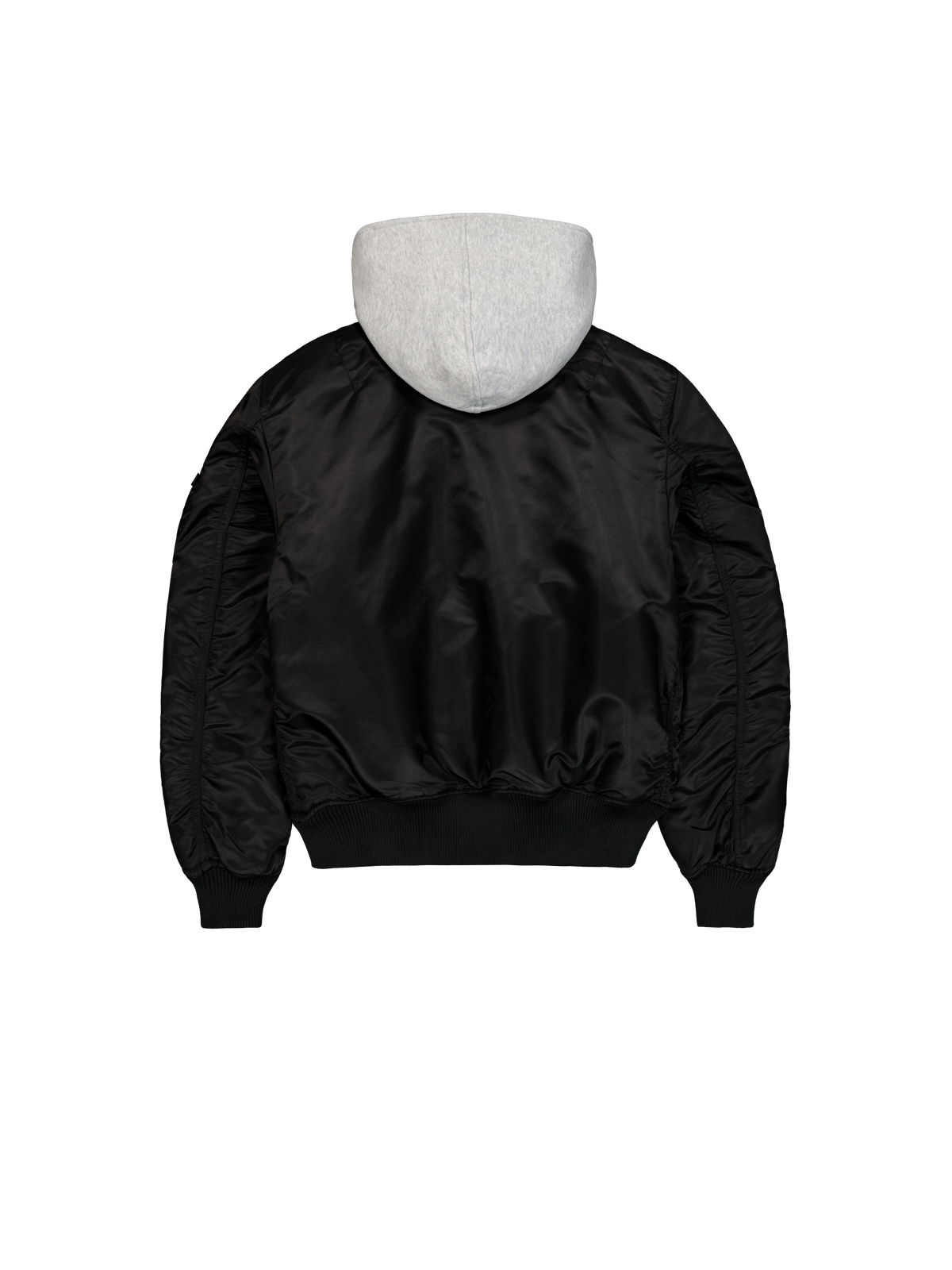 Alpha Industries – MA-1 D-Tec Sleeve Embroidery Bomber Jacket – Black/Grey