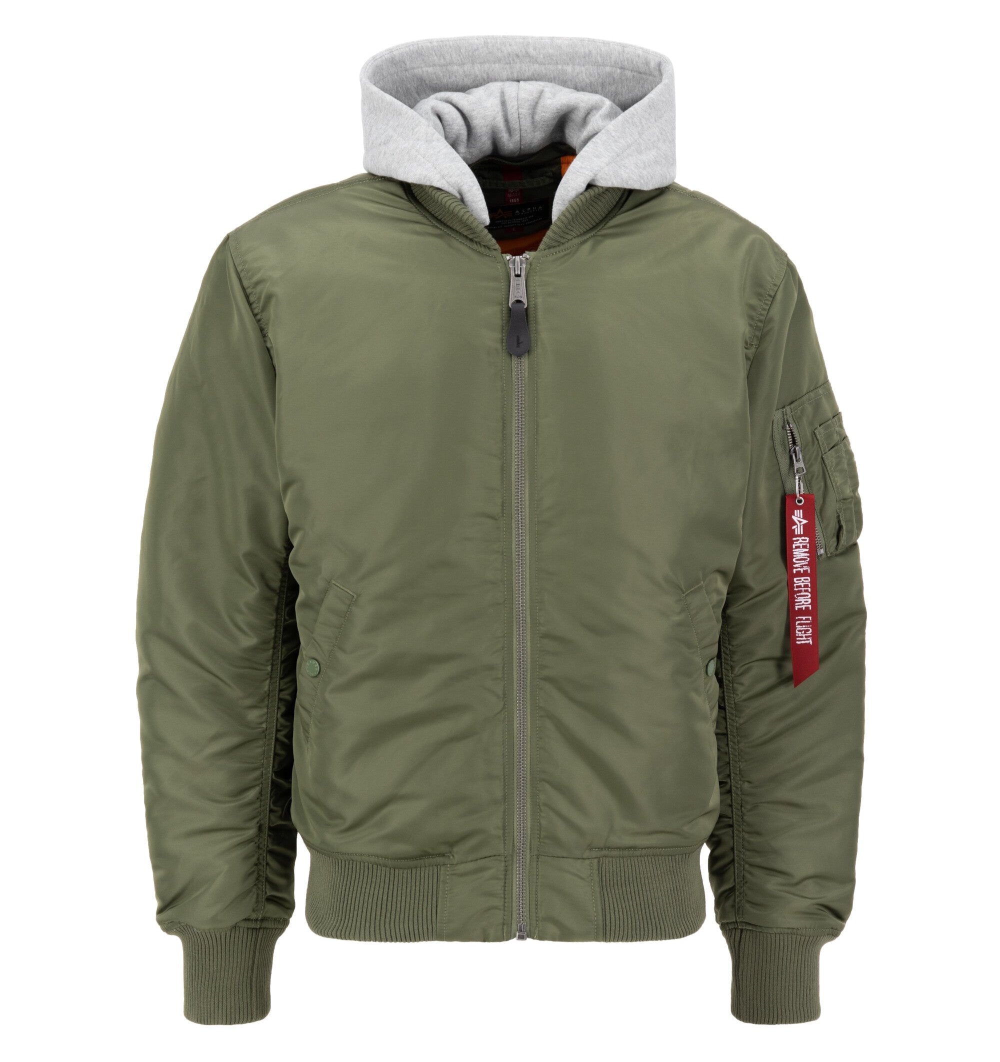 MA-1 ZH Back EMB Bomber Jacket Alpha Industries - Sage Green