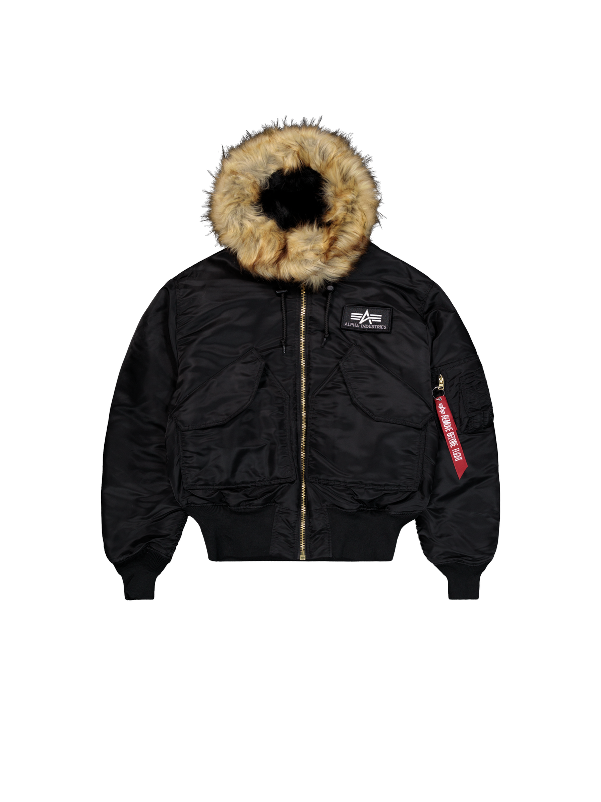 Alpha Industries – 45/P Hooded Bomber Jacket – Black