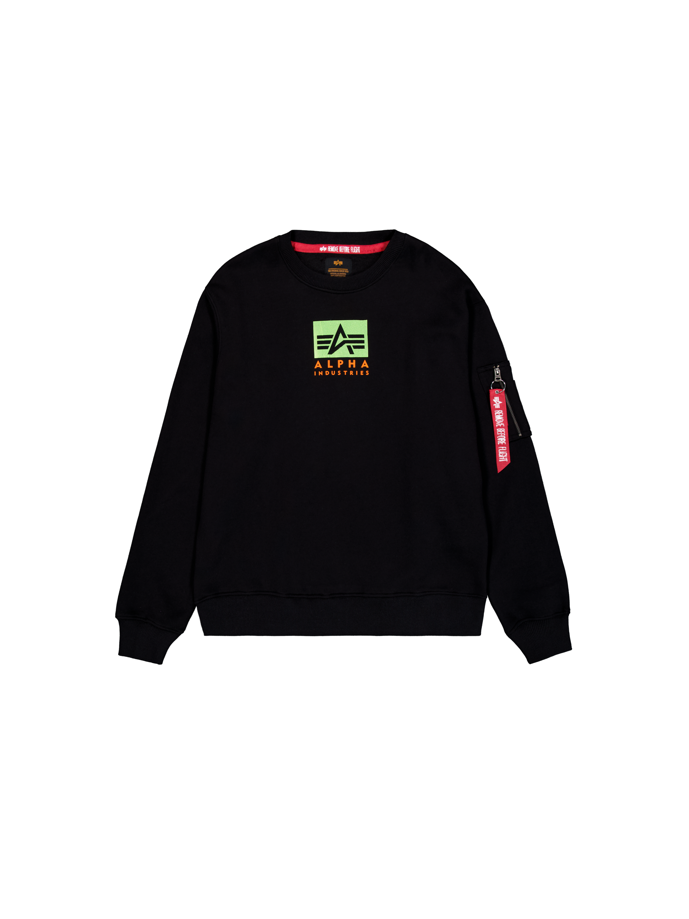 Satin Logo Sweatshirt Alpha Industries AW25 - Black