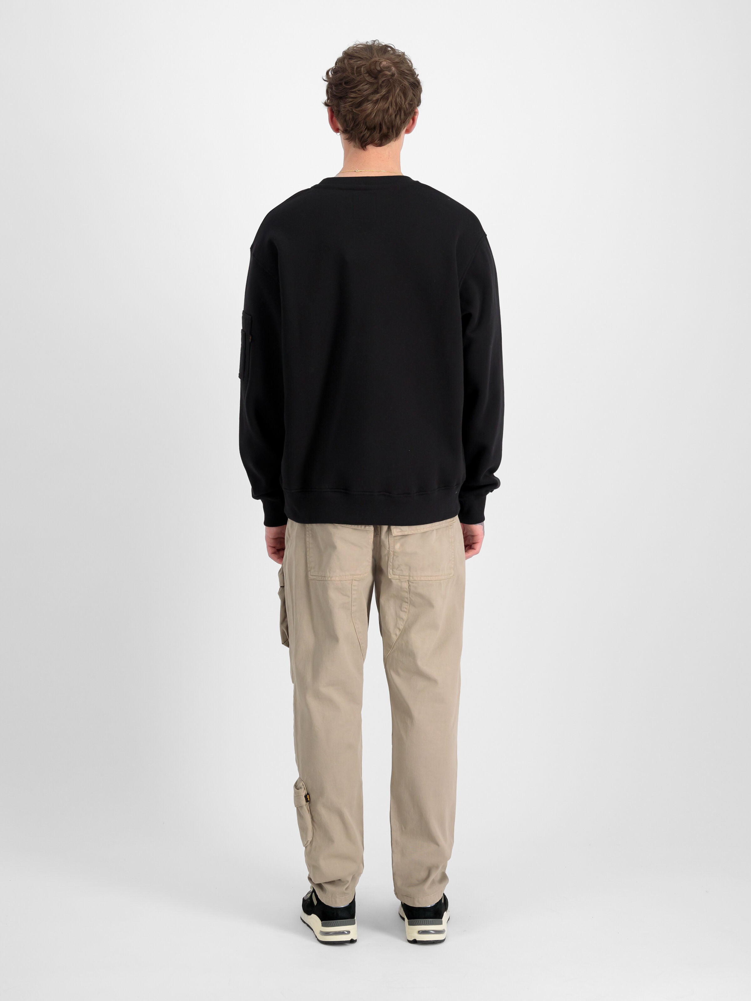 Satin Logo Sweatshirt Alpha Industries AW25 - Black