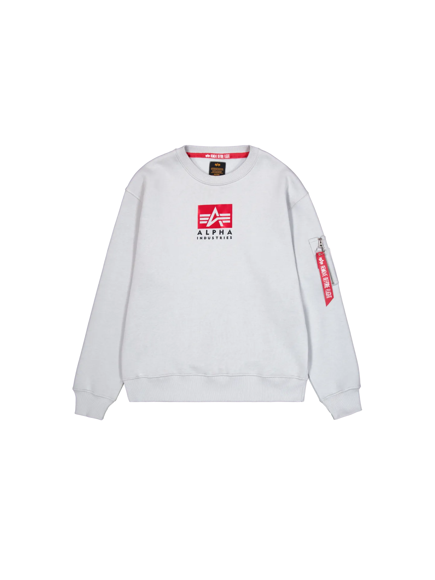 Satin Logo Sweatshirt Alpha Industries AW25 - Pastel Grey