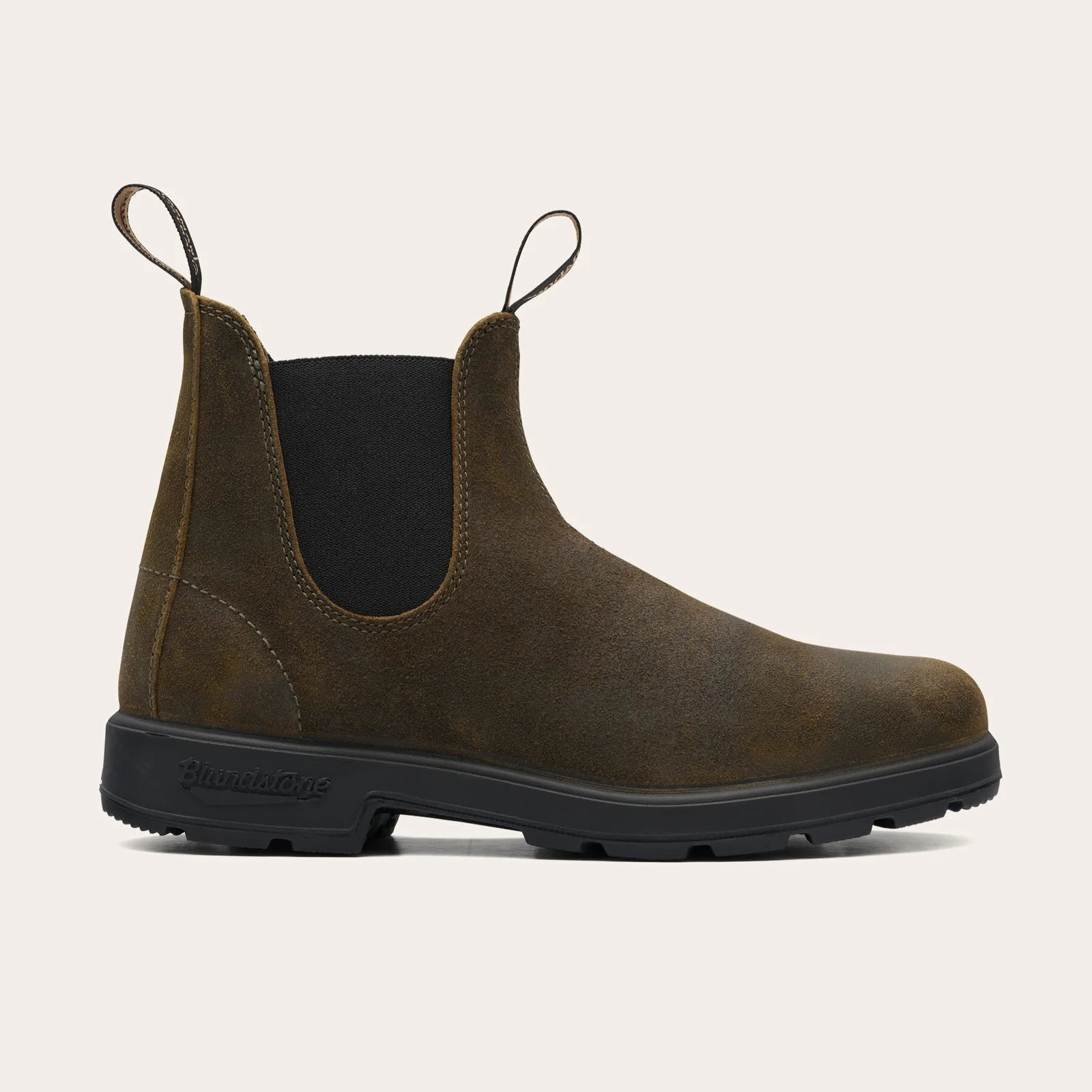 1615 Dark Olive Chelsea Boot Waxed Suede Leather FW25 Blundstone - Dark Olive Suede