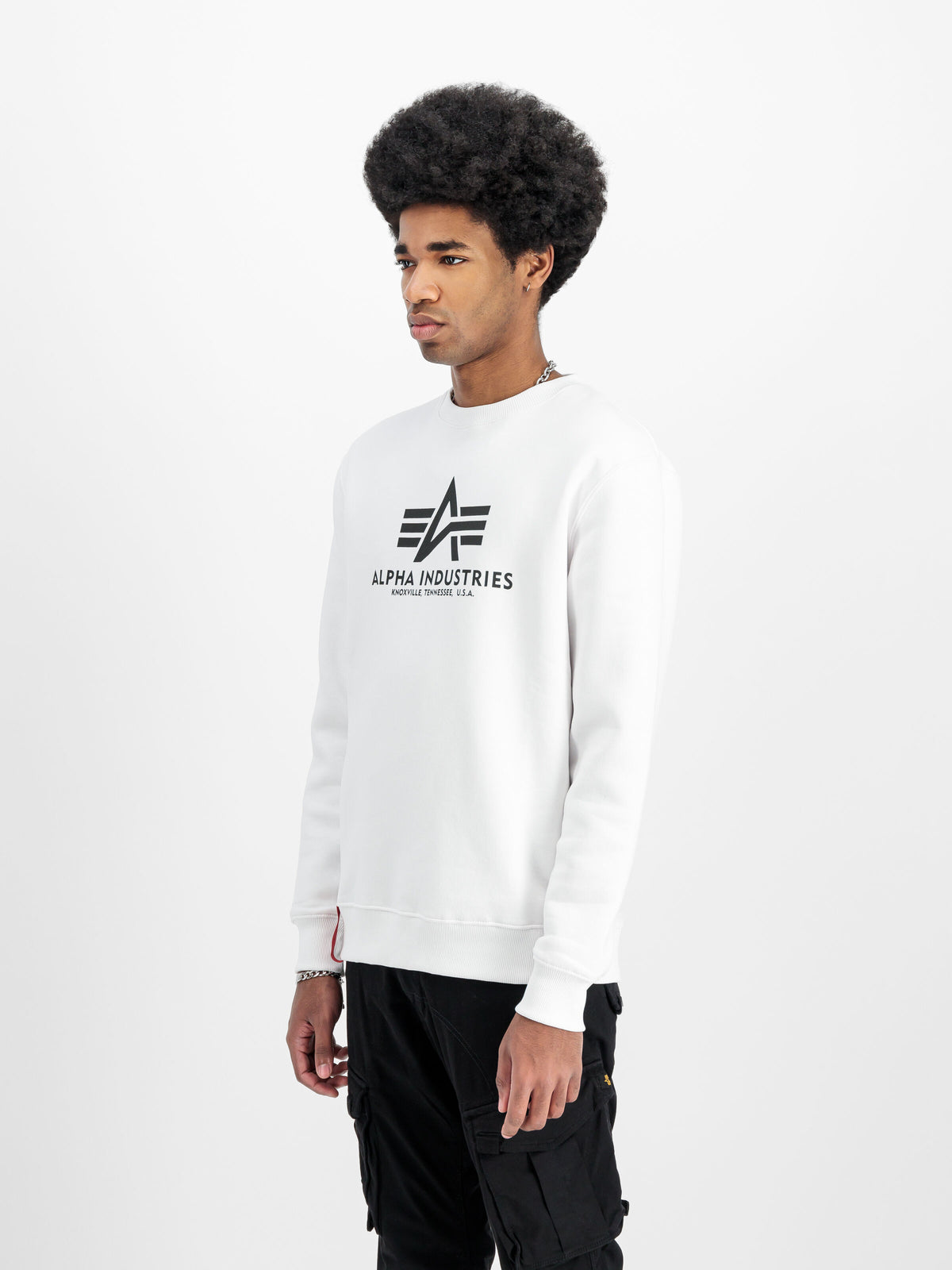 Alpha Industries – Basic Big Logo Sweatshirt – White