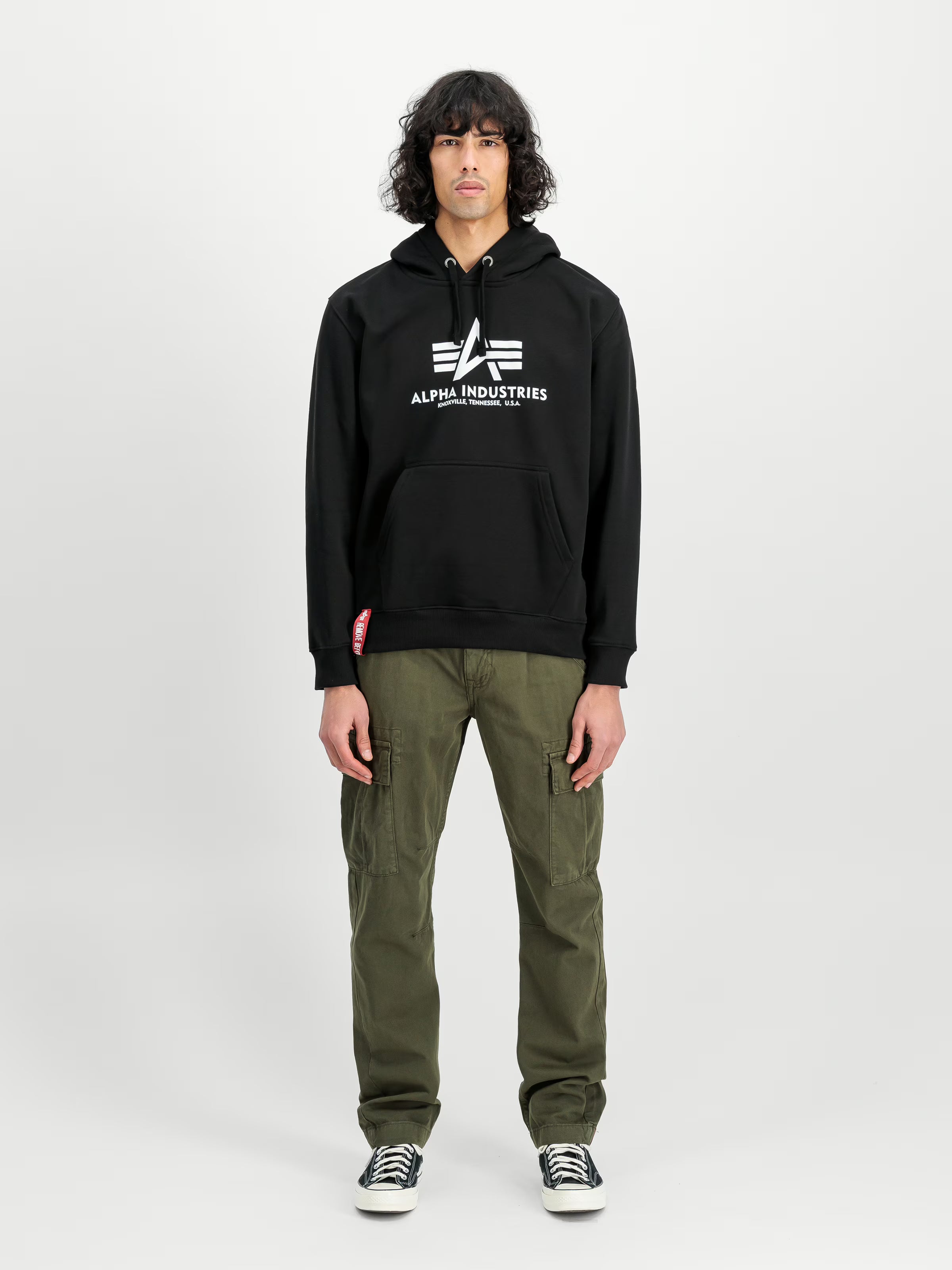 Basic Big Logo Hoodie Alpha Industries AW25 - Black