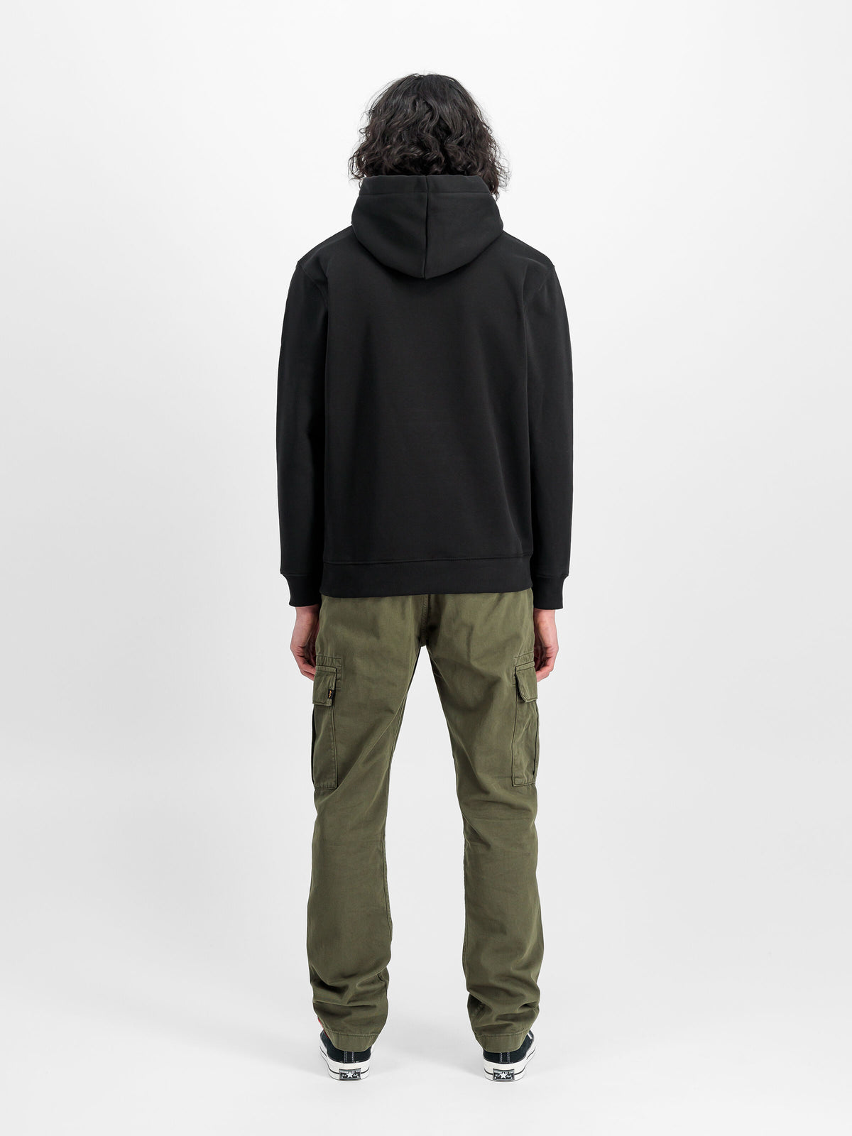 Alpha Industries – Basic Big Logo Hoodie – Black