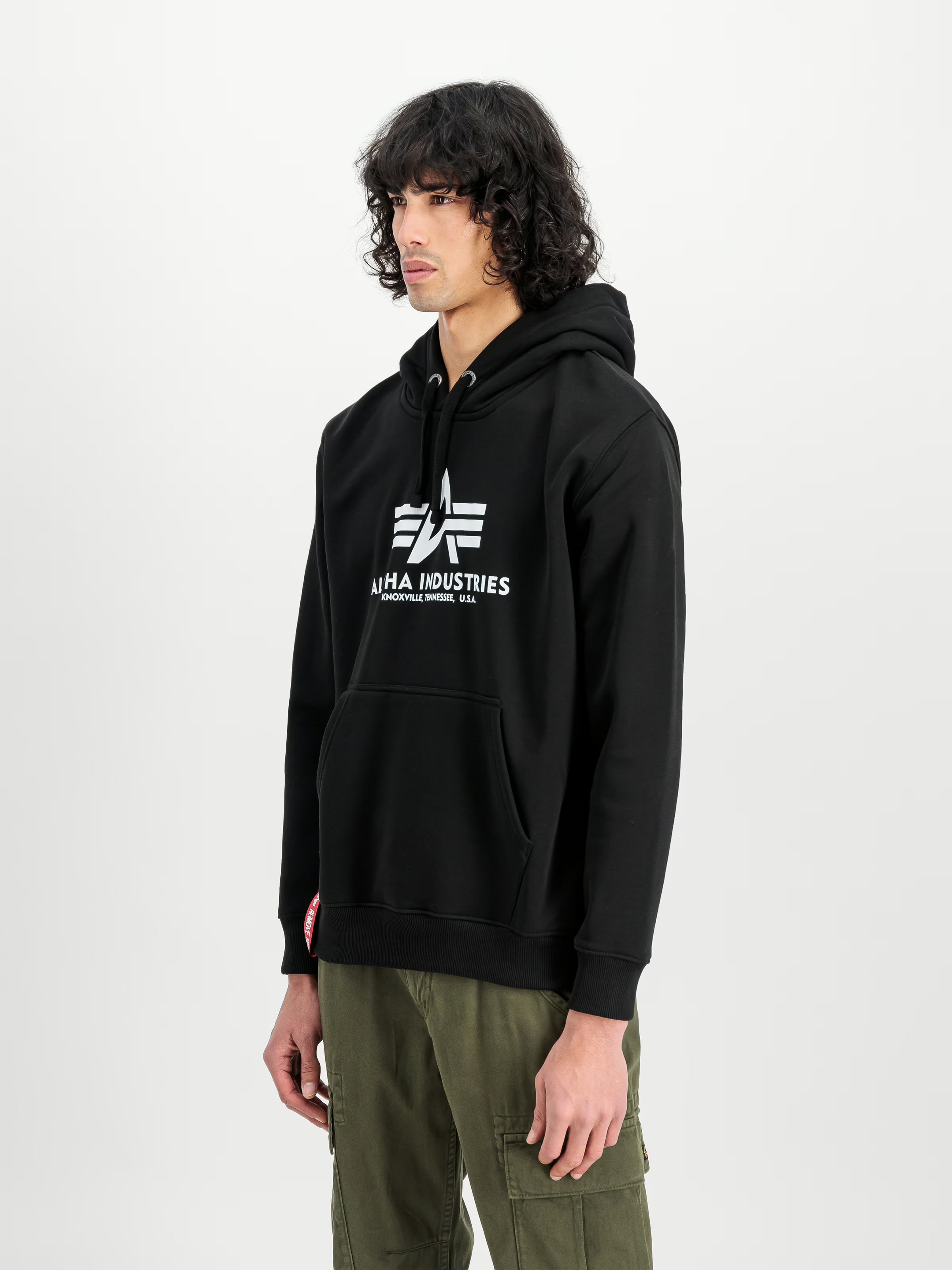 Basic Big Logo Hoodie Alpha Industries AW25 - Black