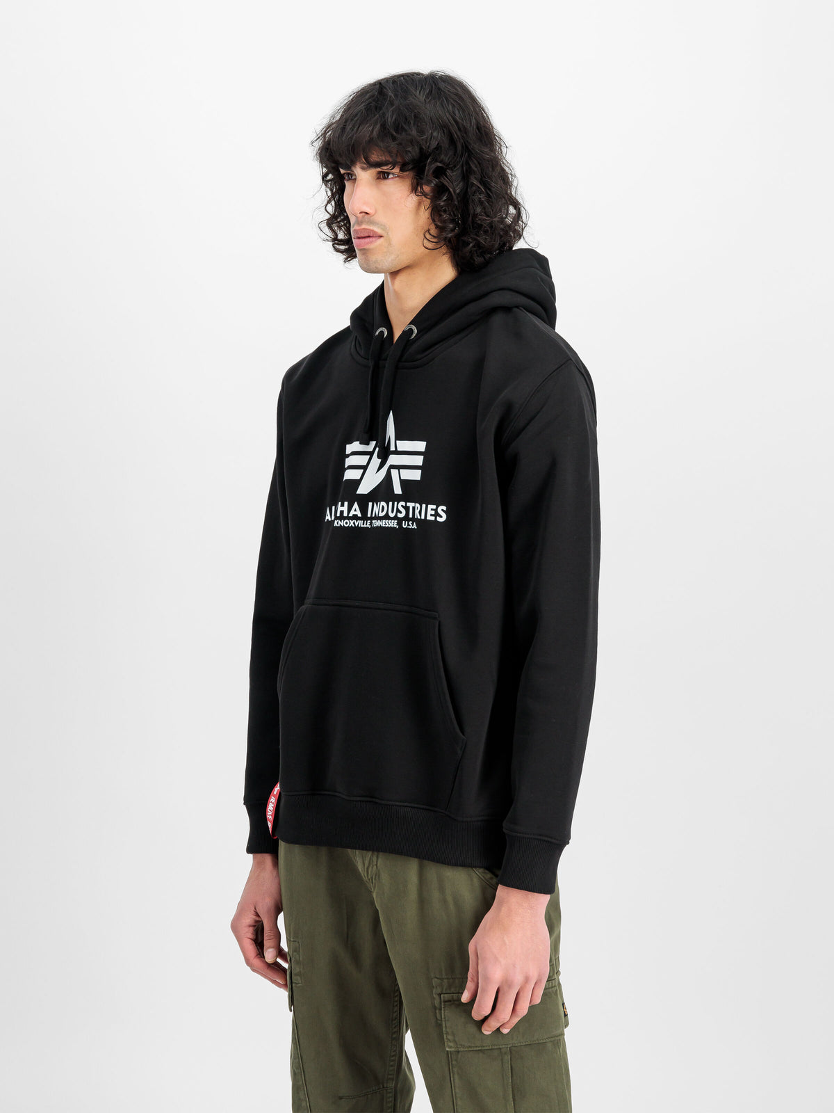 Alpha Industries – Basic Big Logo Hoodie – Black