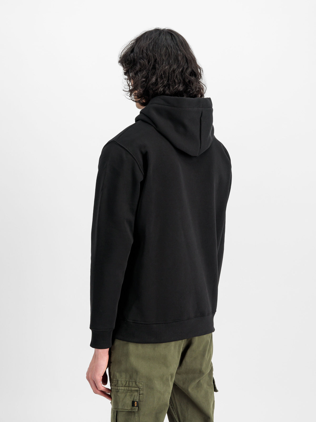 Alpha Industries – Basic Big Logo Hoodie – Black