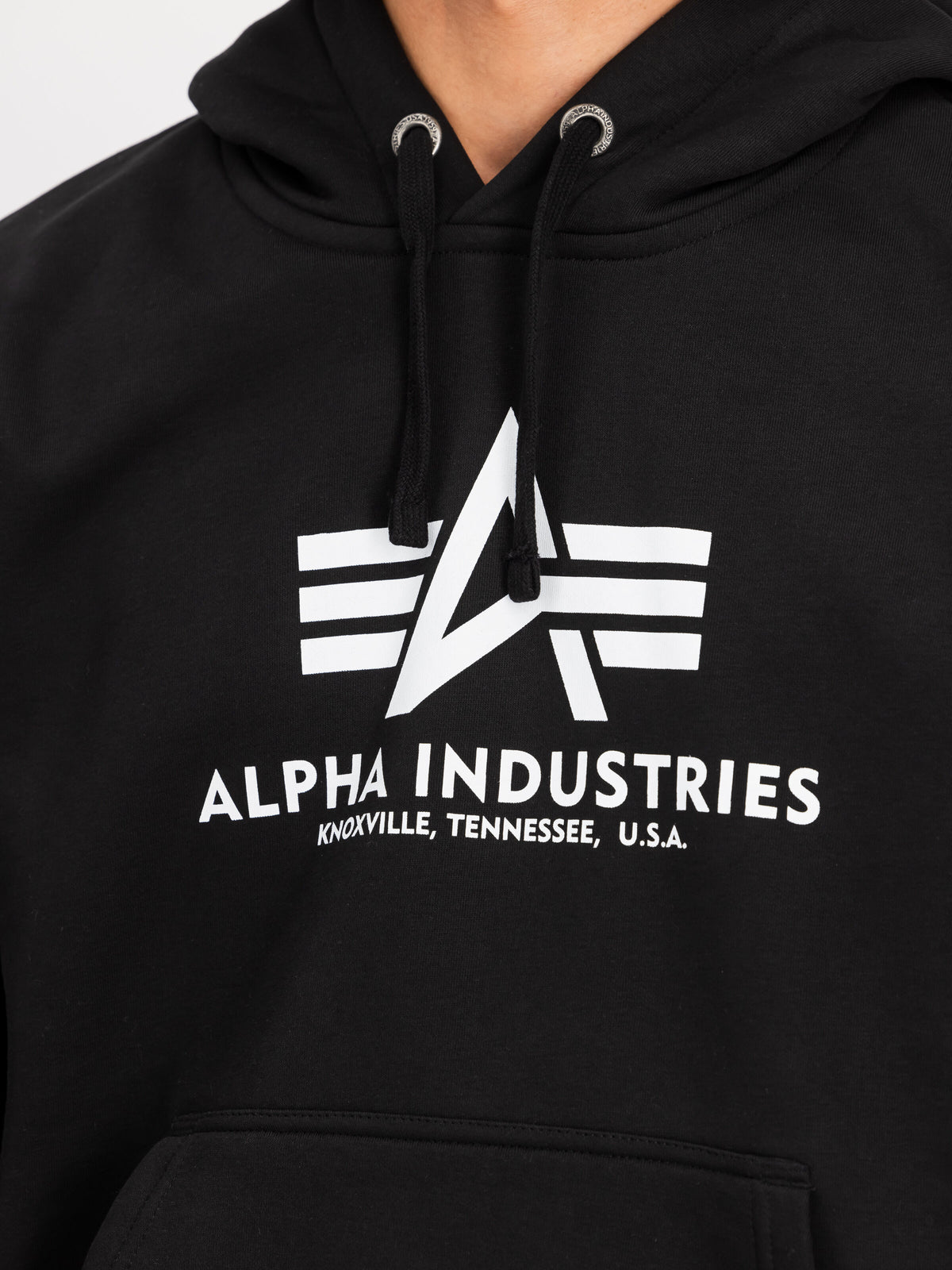 Alpha Industries – Basic Big Logo Hoodie – Black