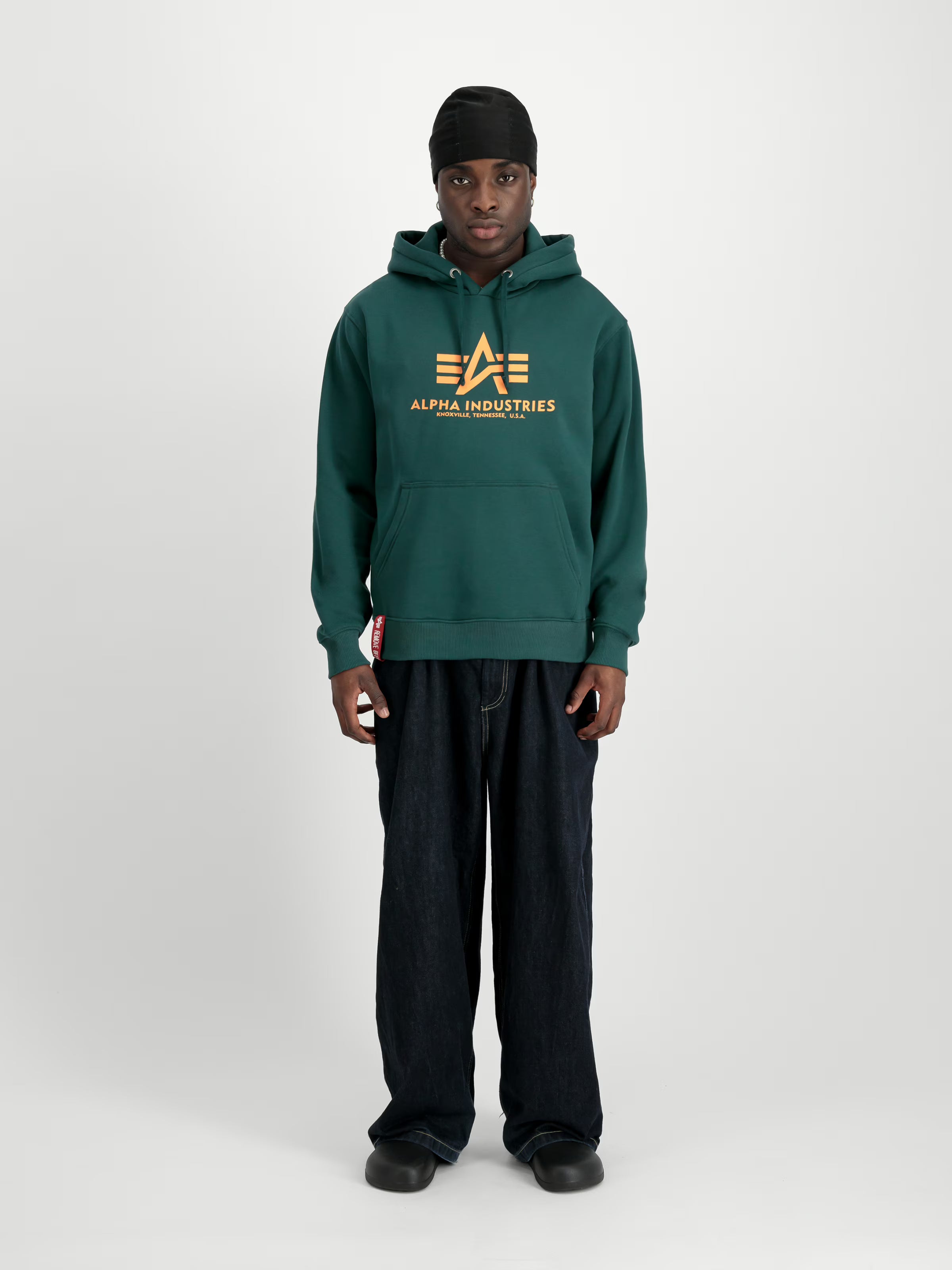 Basic Big Logo Hoodie Alpha Industries AW25 - Force Green