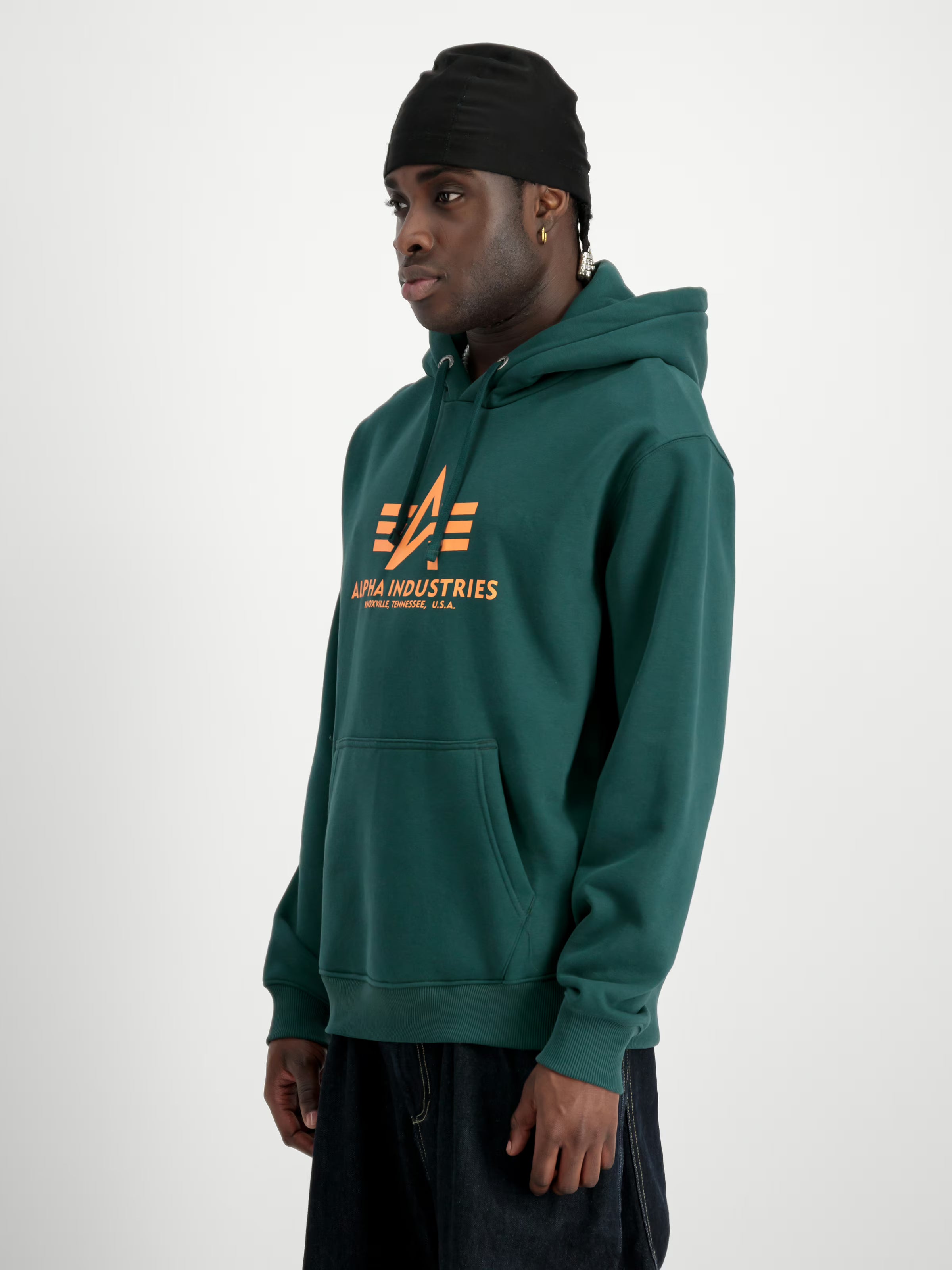 Basic Big Logo Hoodie Alpha Industries AW25 - Force Green