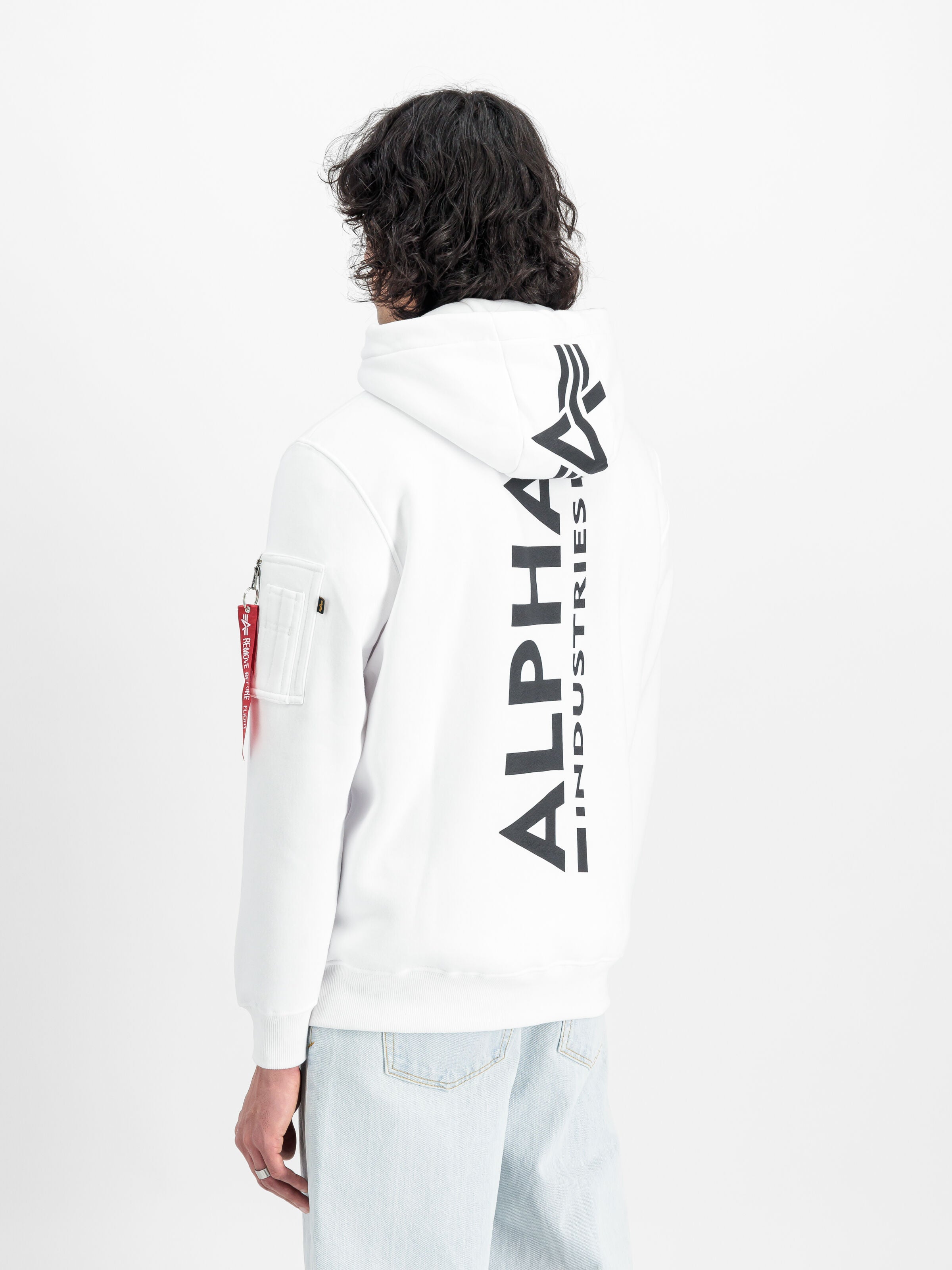 Backprint Hoodie Alpha Industries AW25 - White
