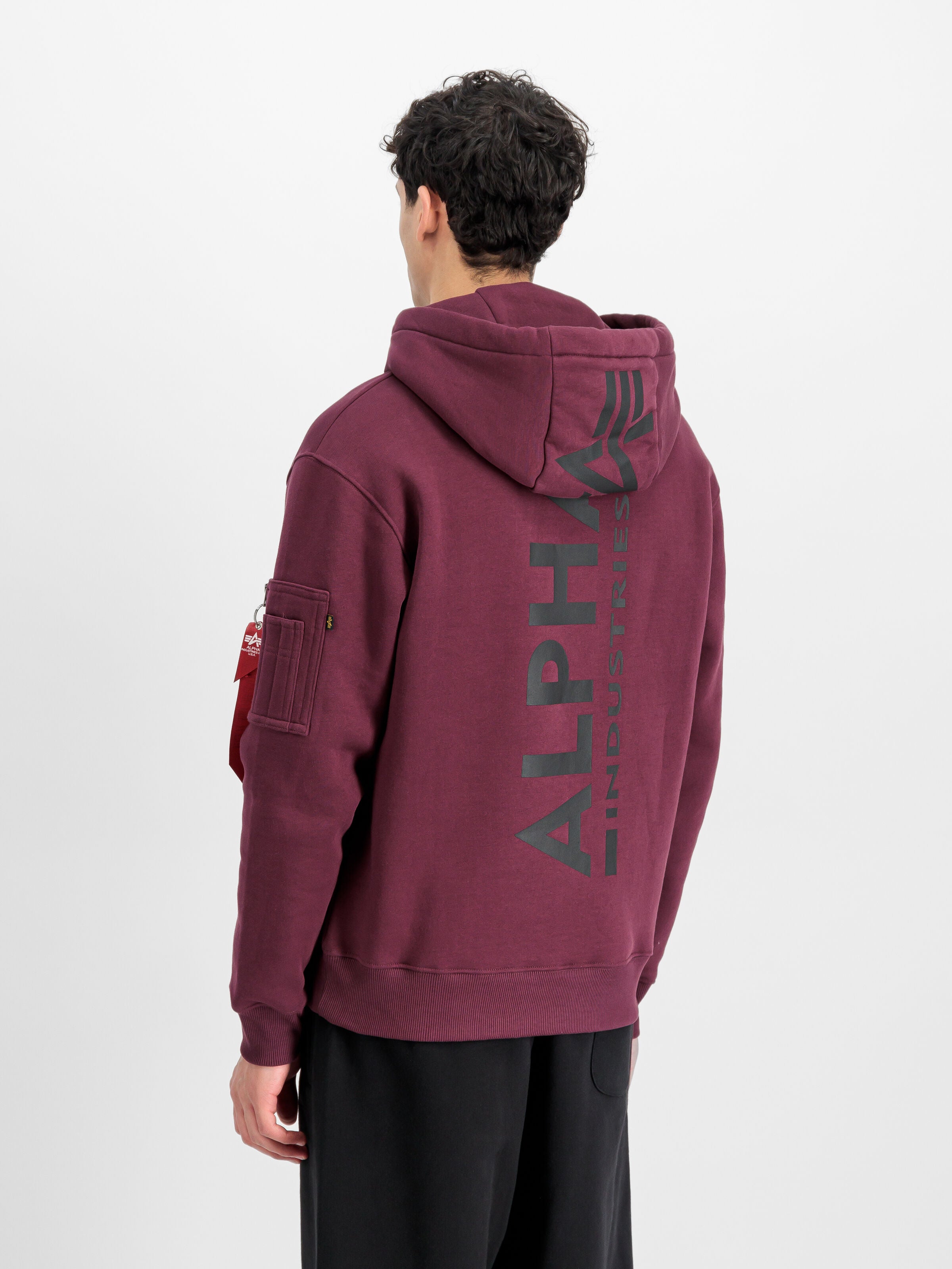 Backprint Hoodie Alpha Industries AW25 - Dark Cherry