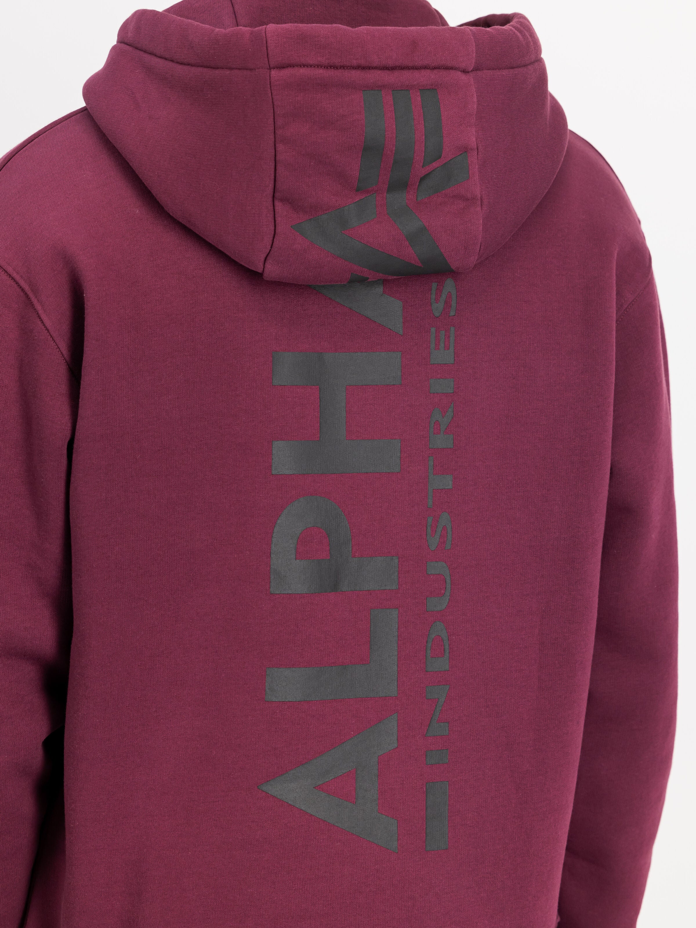 Backprint Hoodie Alpha Industries AW25 - Dark Cherry