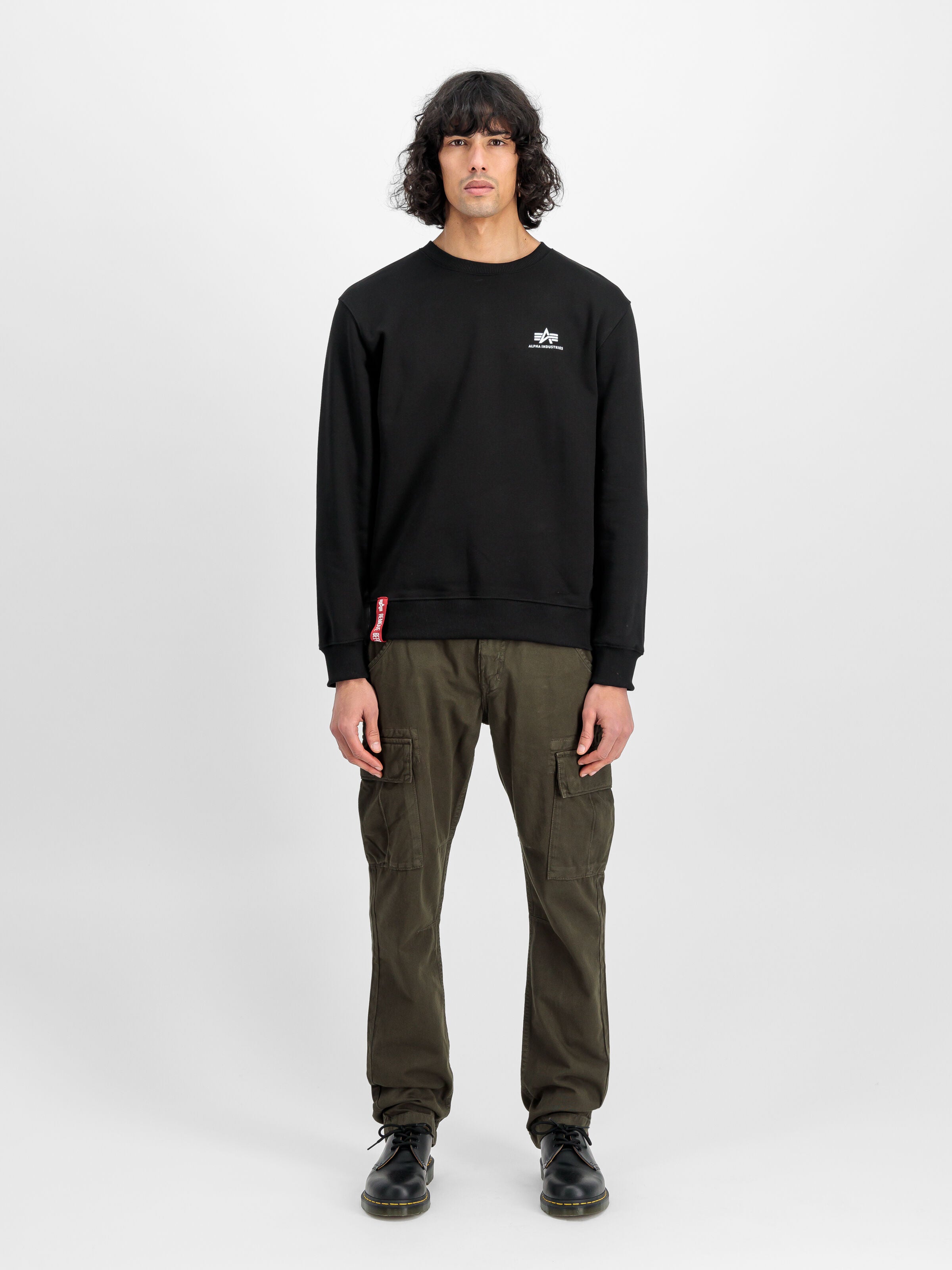 Basic Small Logo Sweatshirt Alpha Industries AW25 - Black