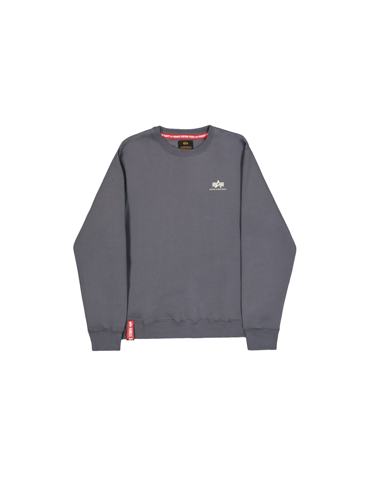 Alpha Industries – Basic Small Logo Sweatshirt – Greyblack