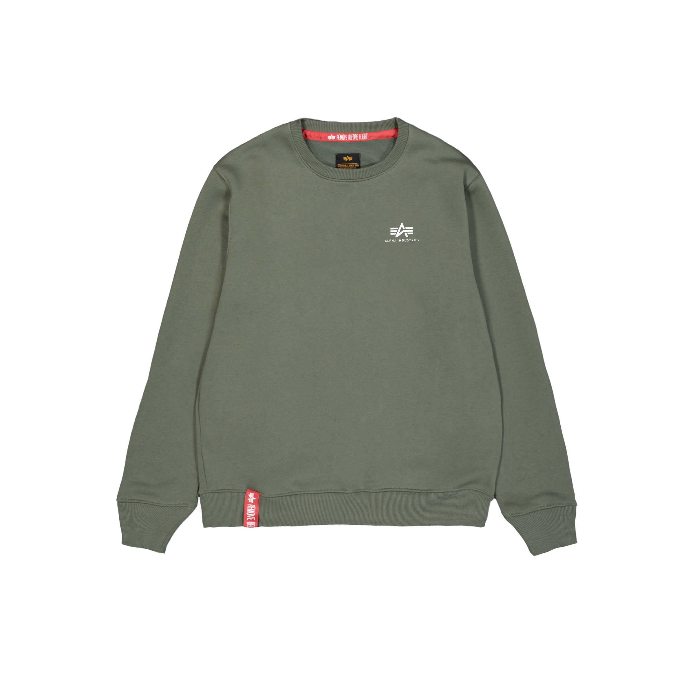 Basic Sweater Small Logo Alpha Industries - Dark Olive